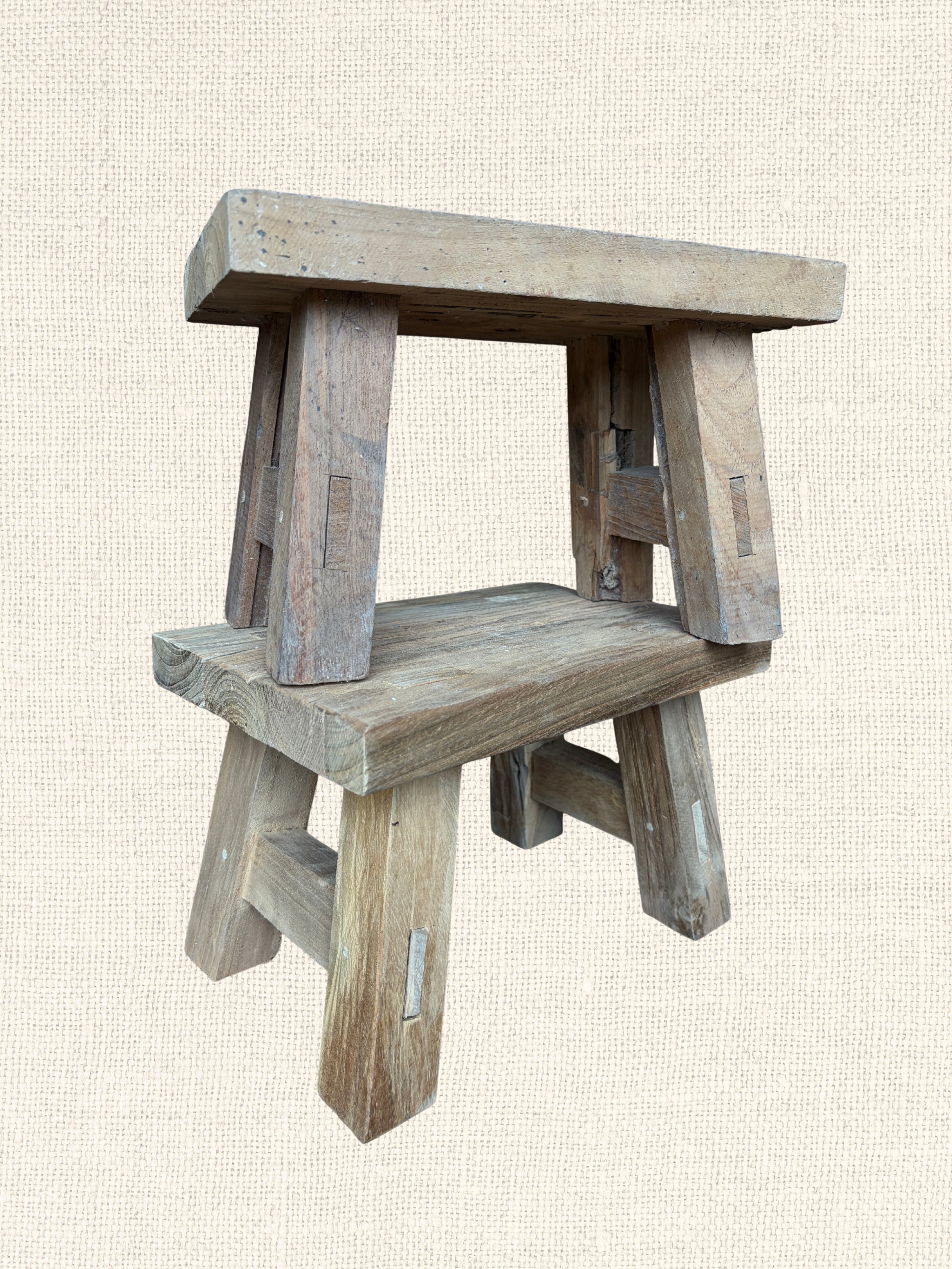 Indonesian Teak Wood Mini Stool