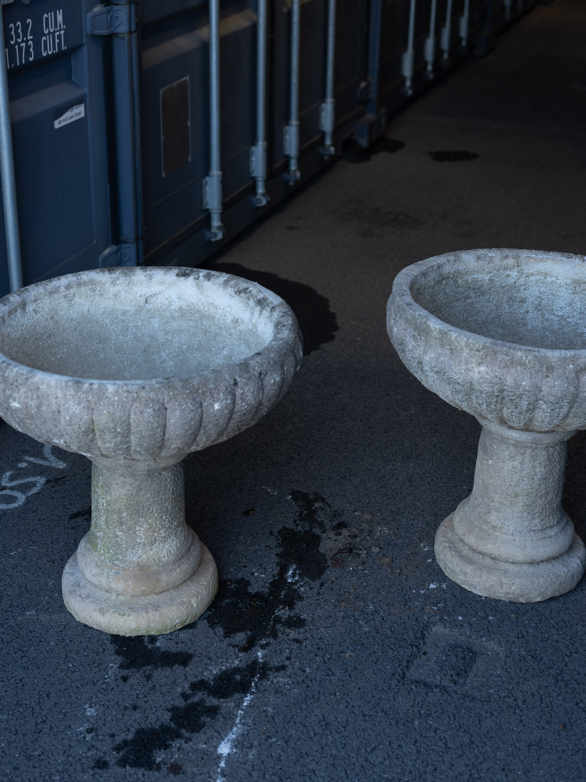 Antique French Pedestal Planters