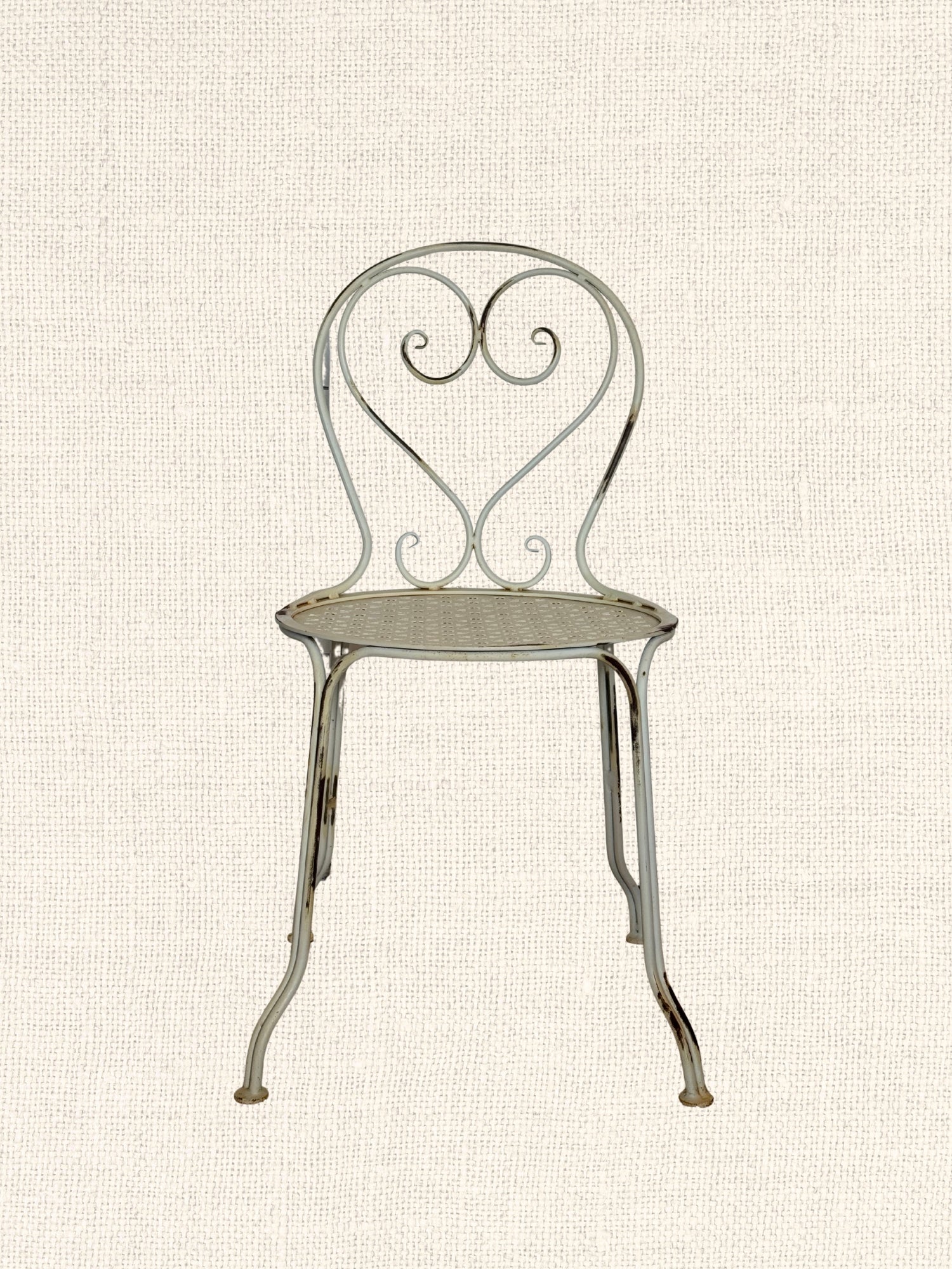 Antiqued Wrought Iron Garden Chair