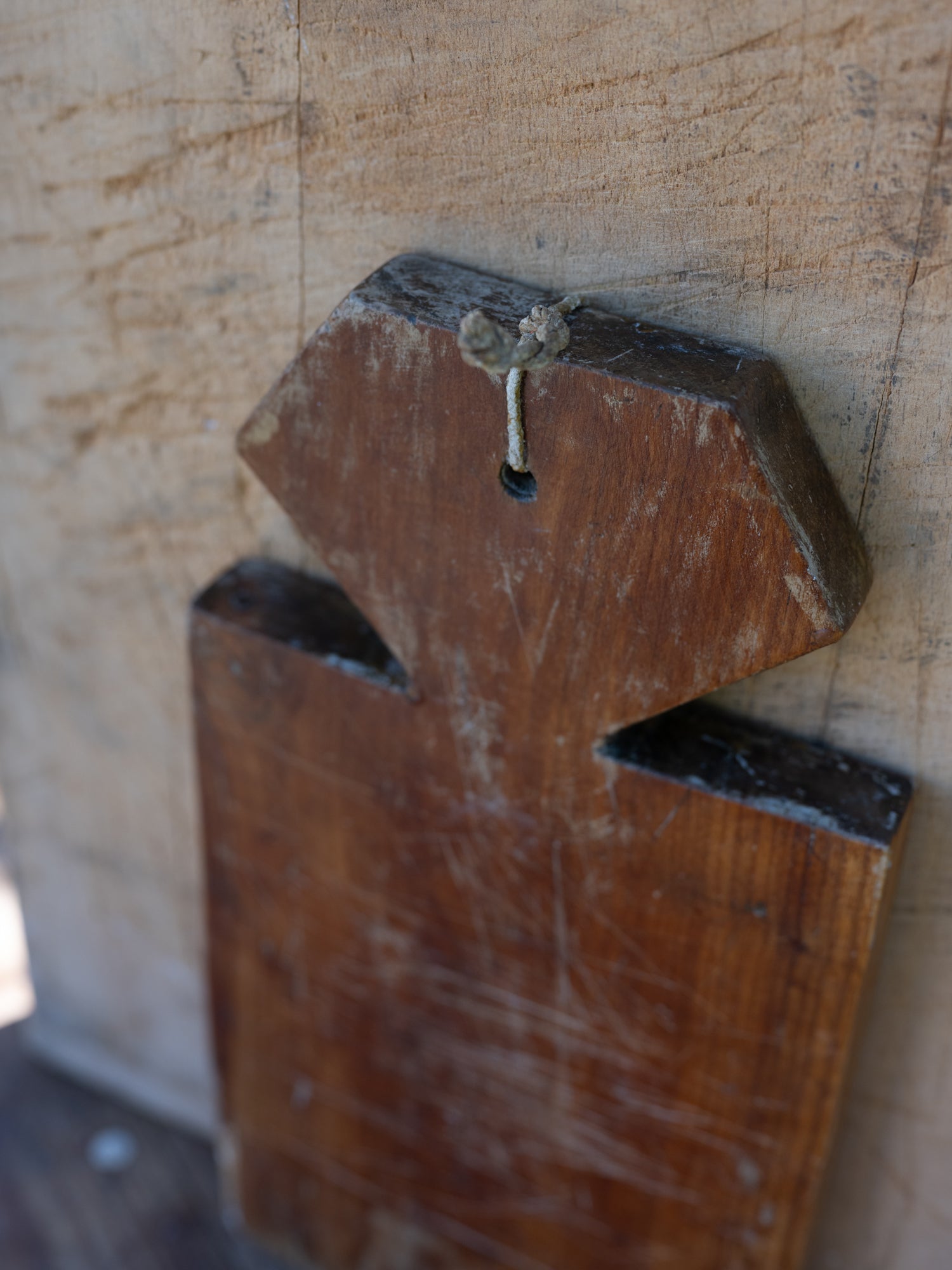 Vintage French Bread Board | Diamond Shaped Handle