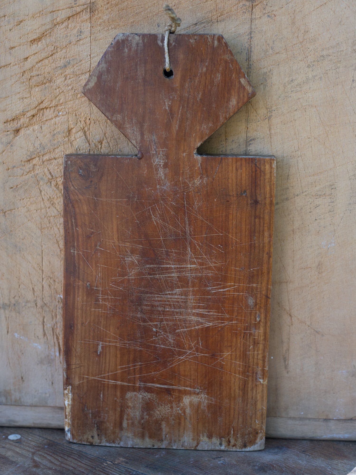 Vintage French Bread Board | Diamond Shaped Handle