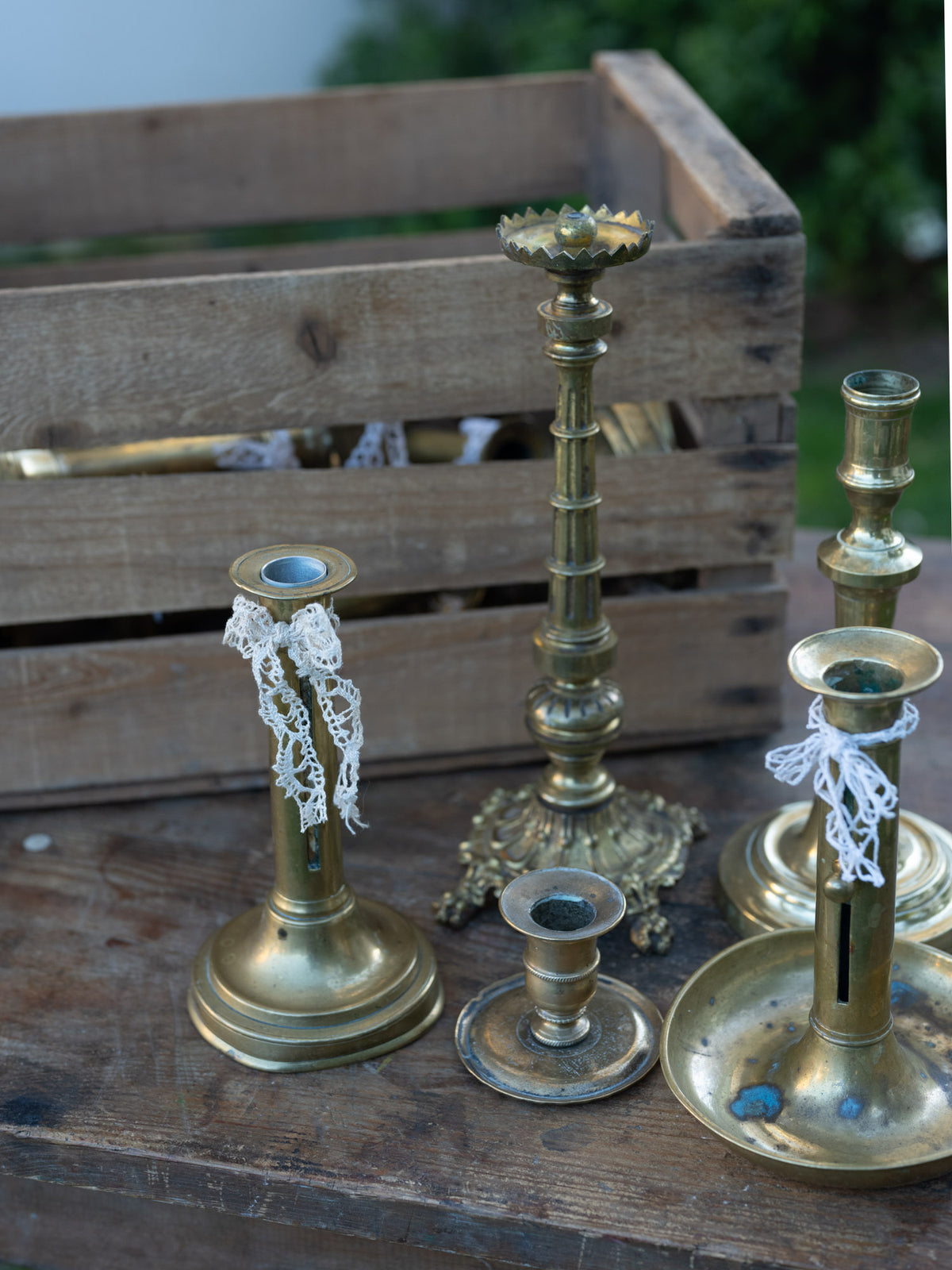 Vintage French Candlestick | Brass | Extra Tall