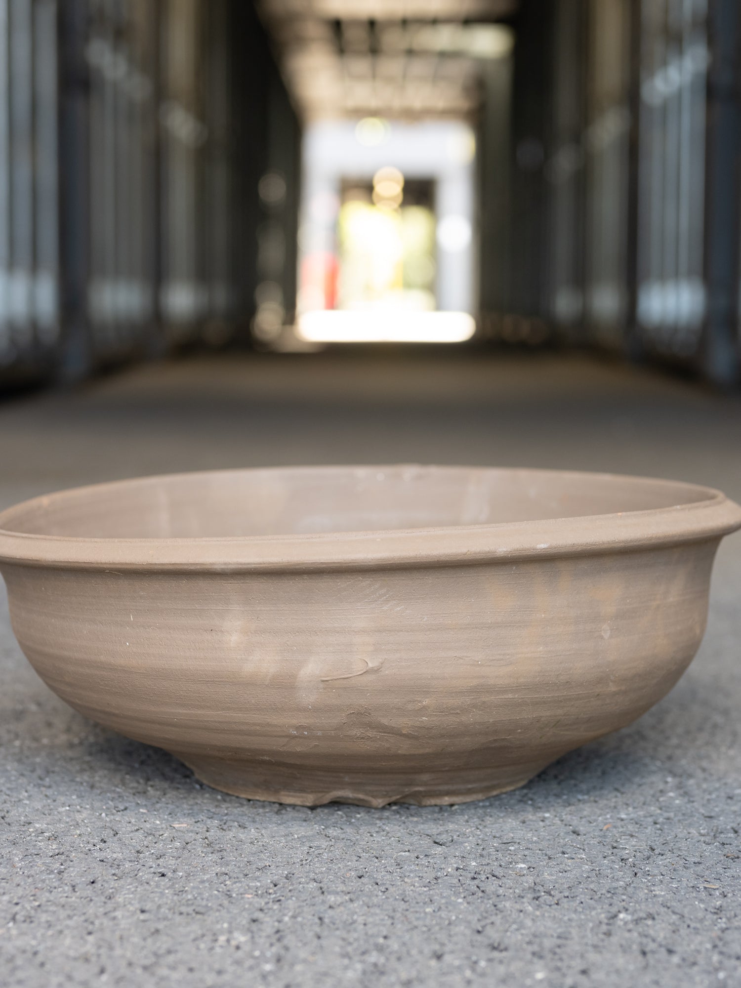 Vintage French Ceramic Low Bowl | Raw Clay