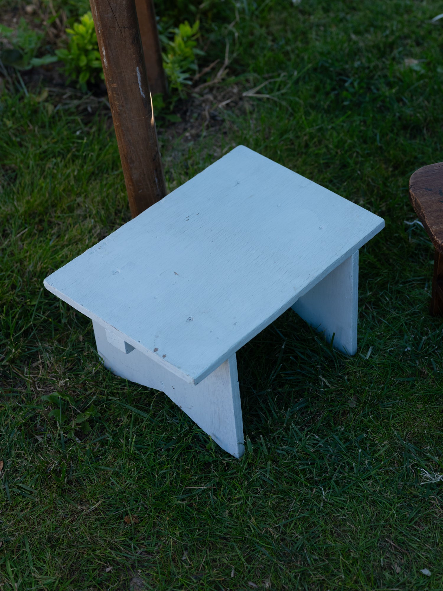 Vintage French Stool | Simple White Foot Stool