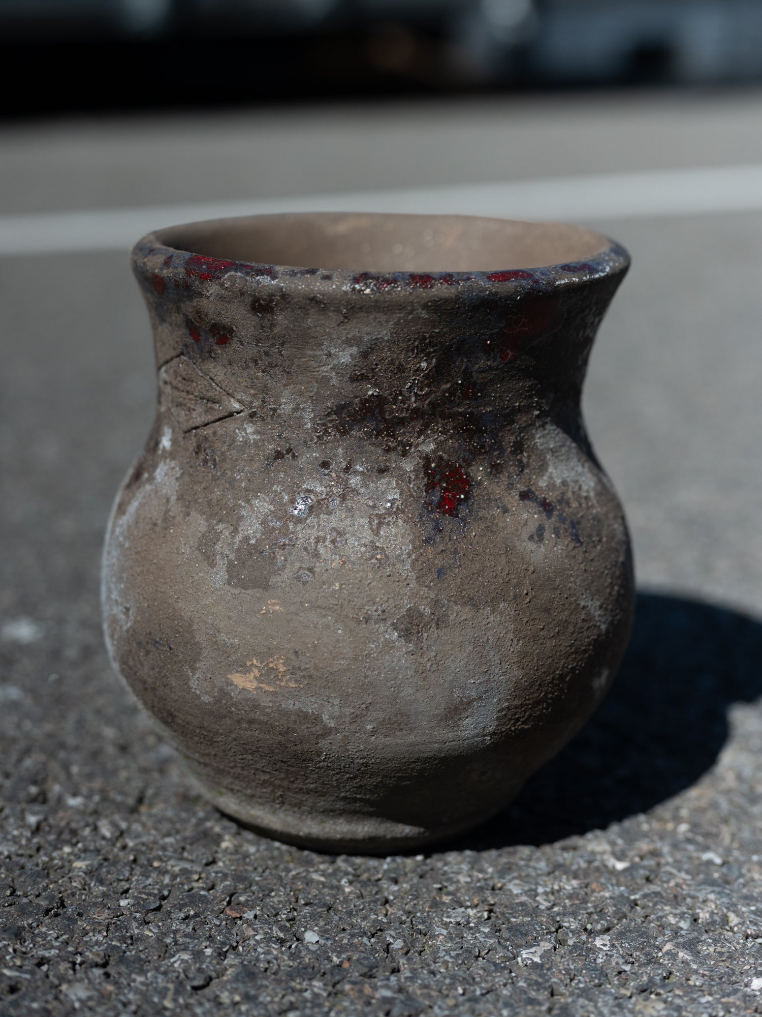 Anduze Ceramic Planter | XS Urn | Red Splotch