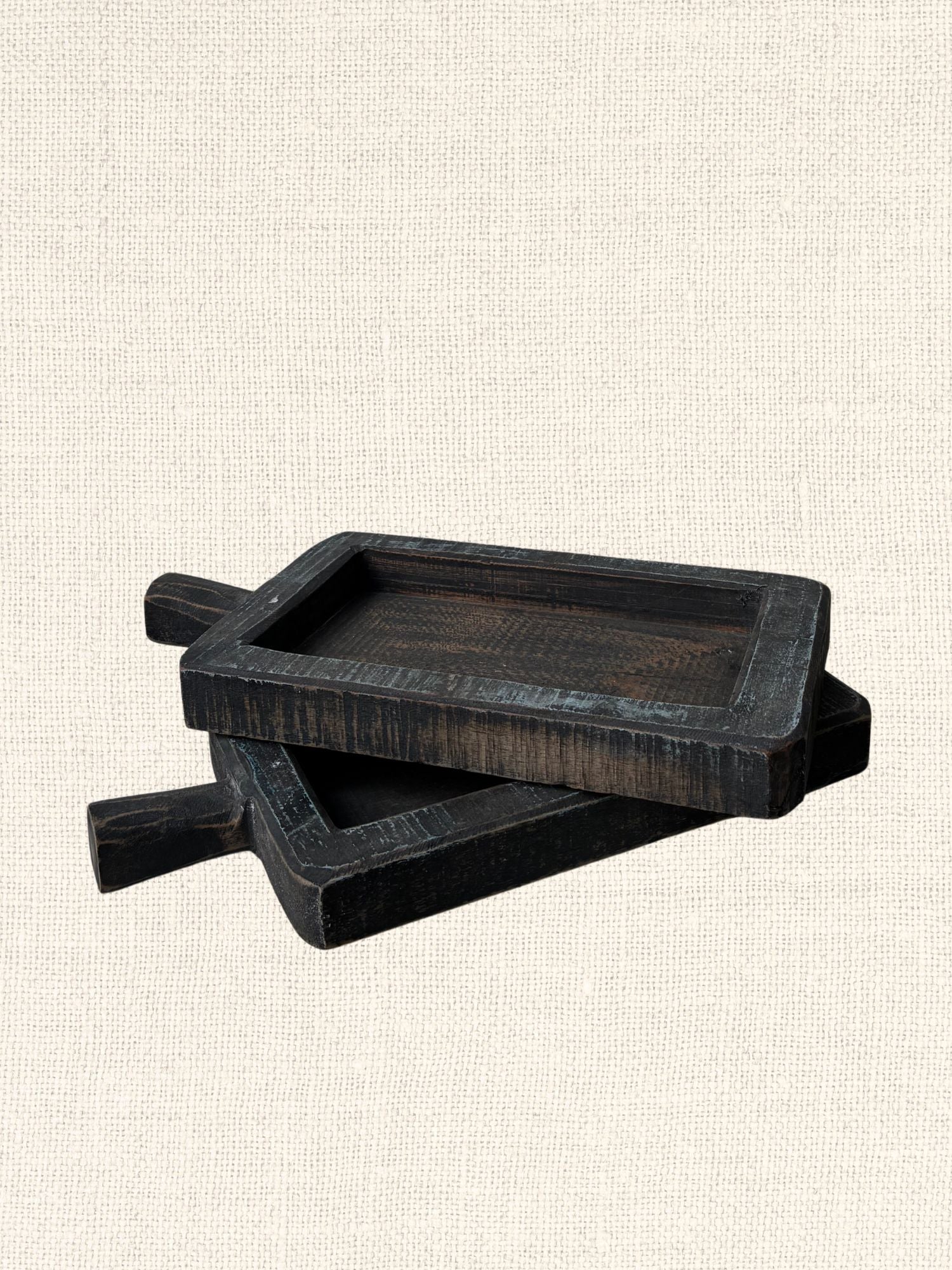 Black Wooden Riser with Handle