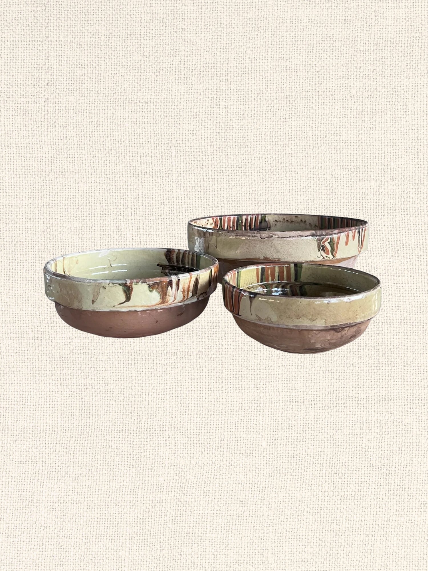 Marbleized Cottage Crafted Bowl | Cream | Medium