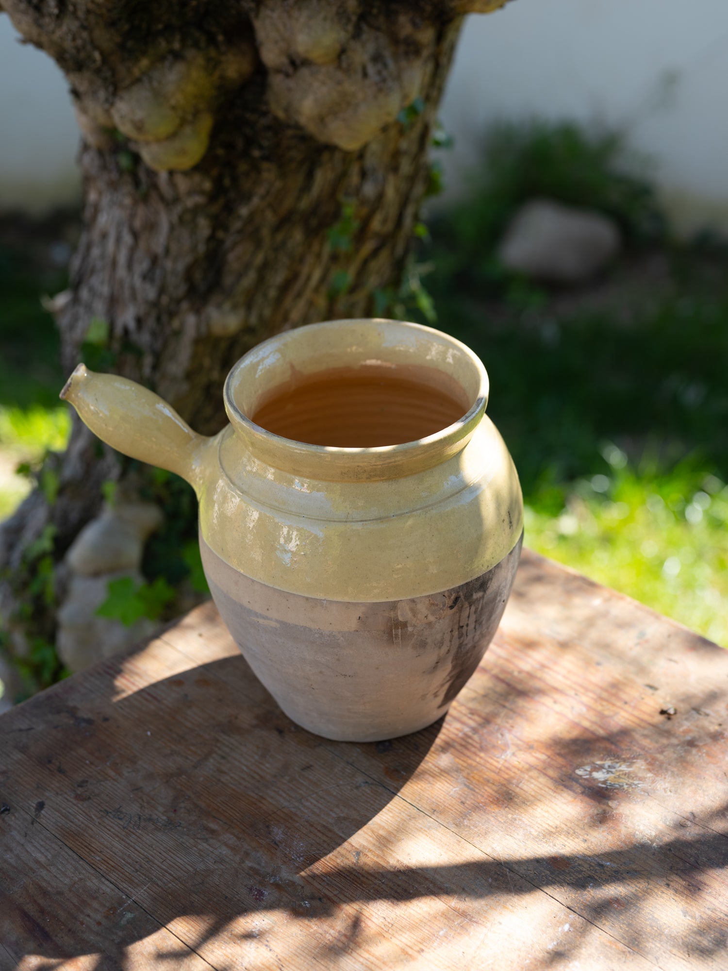 Vintage French Ceramic Vessel | Side Handle | Butter