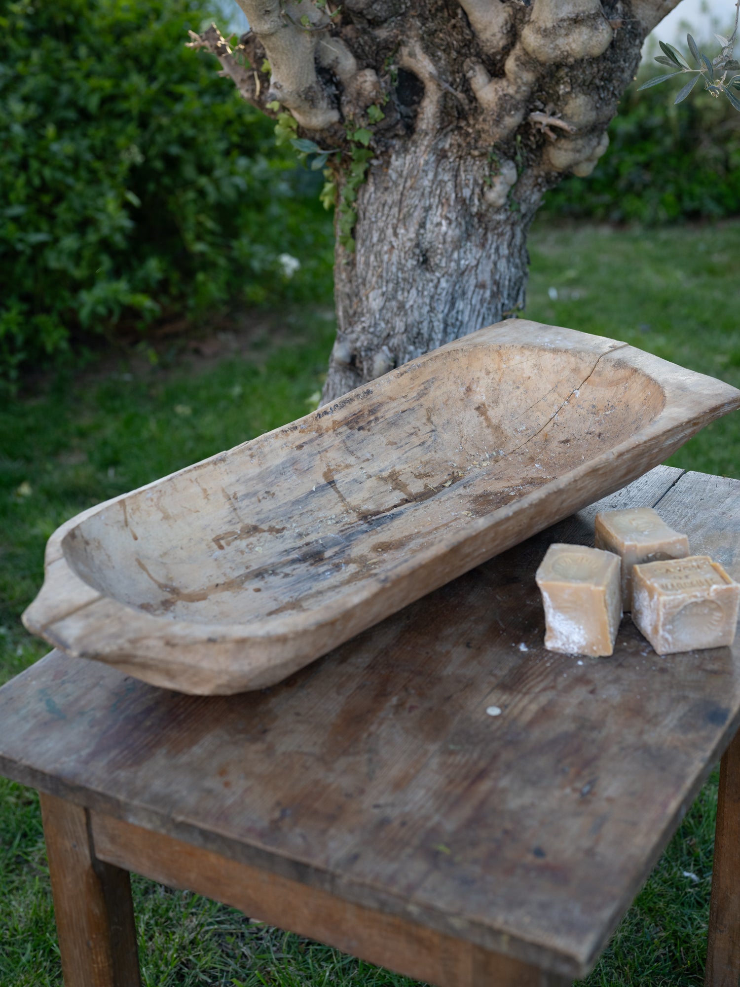 Vintage French Dough Bowl | Rustic