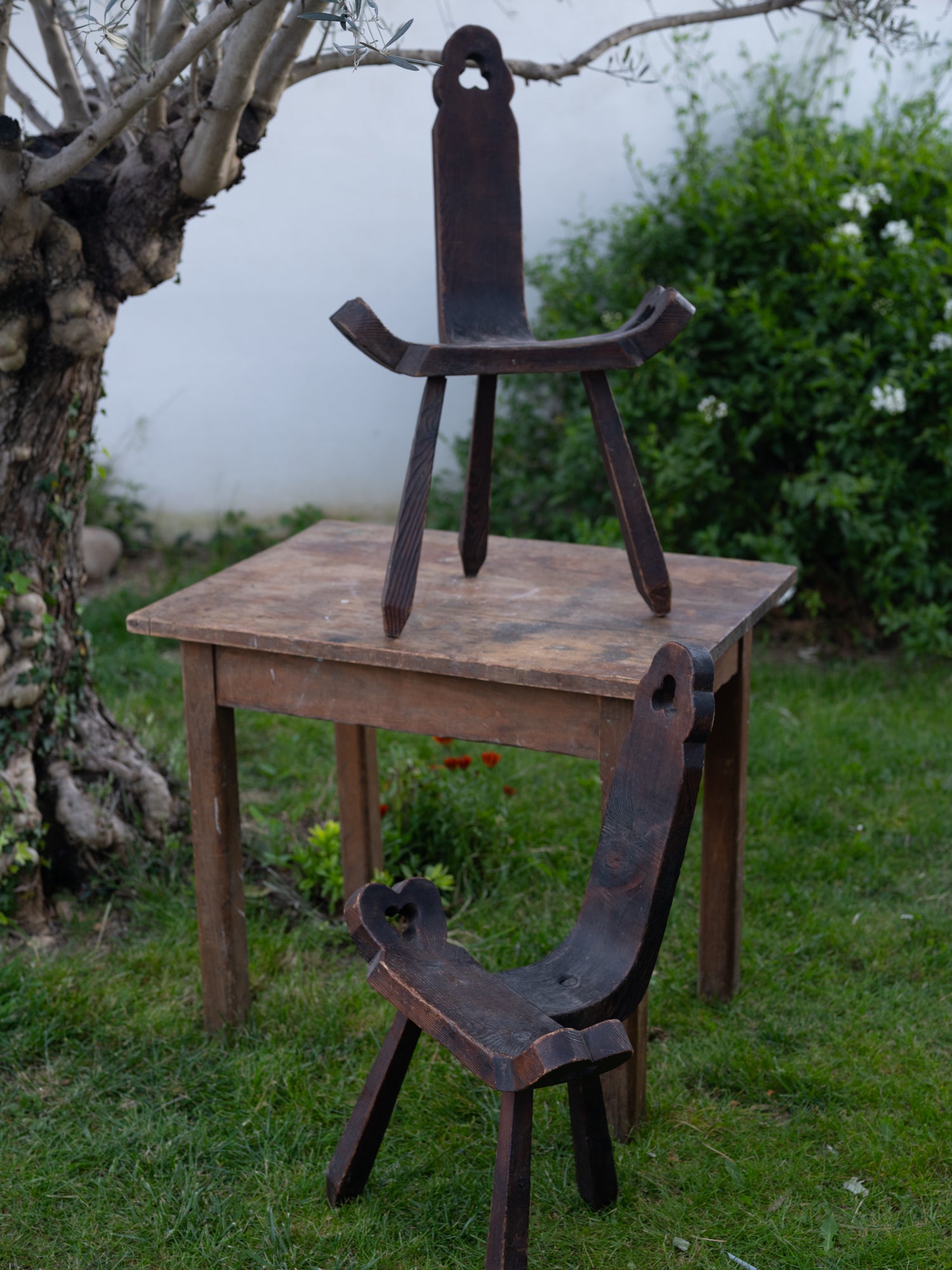 Antique French Birthing Chair