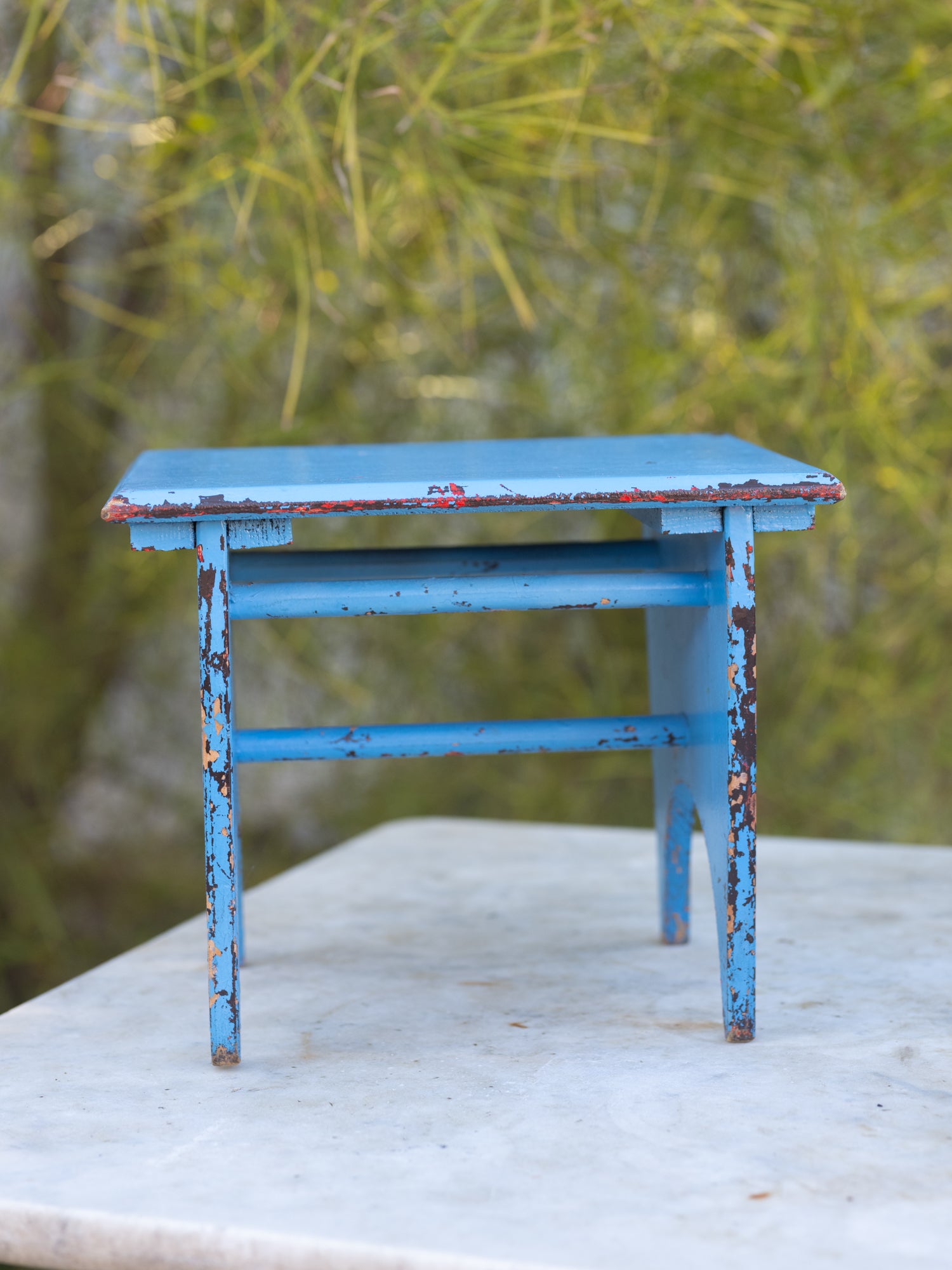 Vintage French Stool | Little Blue
