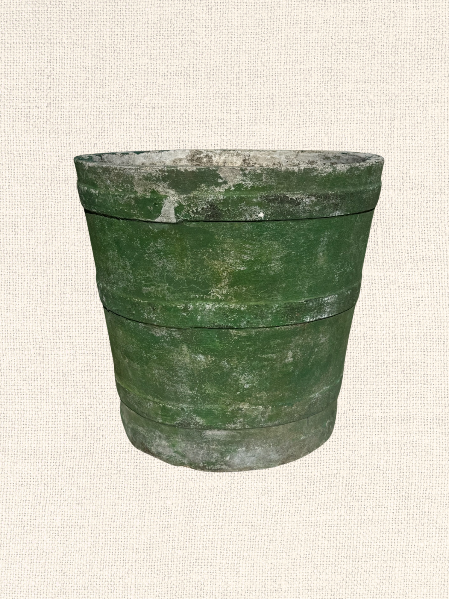 Vintage European Concrete Planter| Green | Large