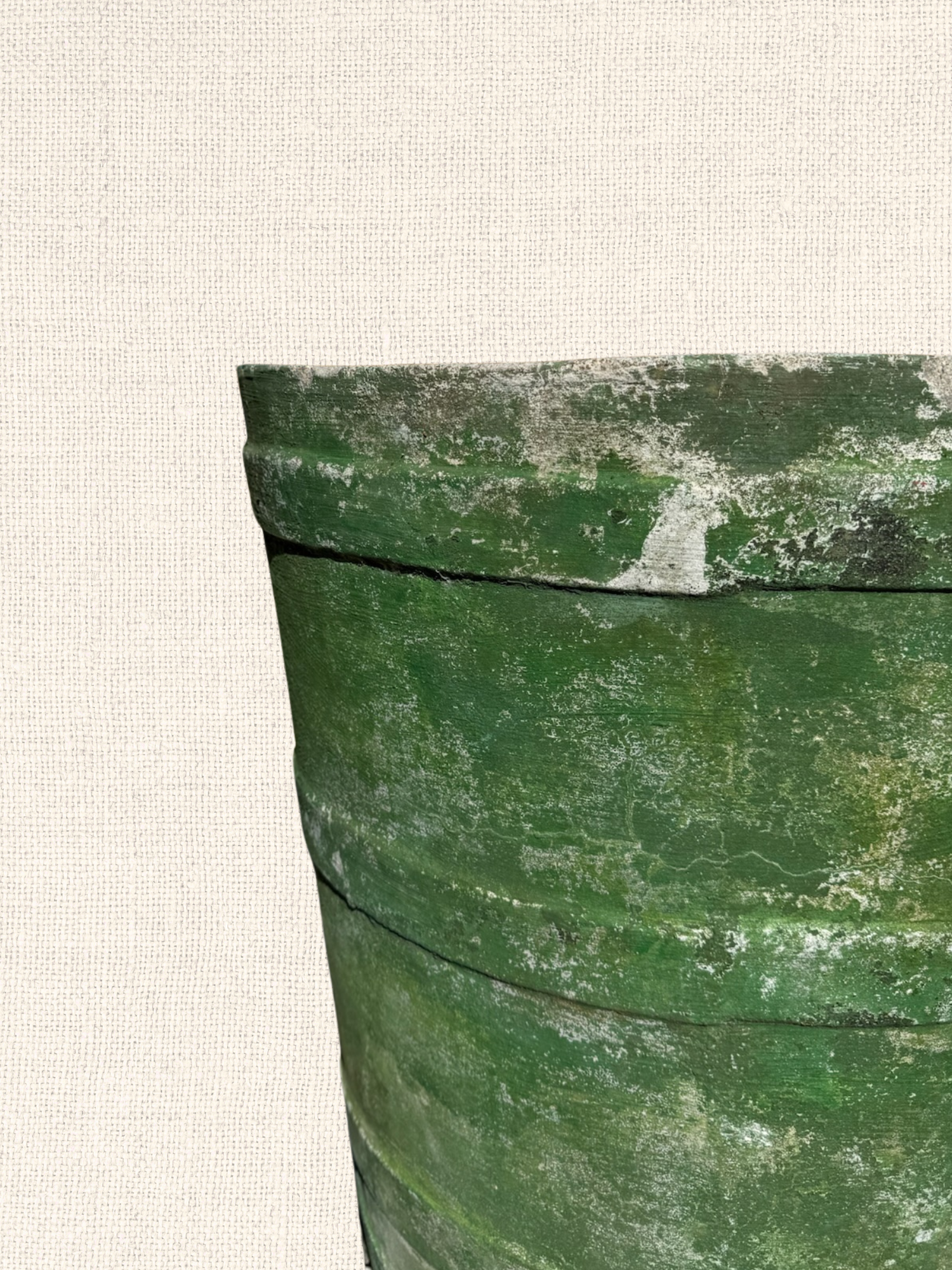 Vintage European Concrete Planter| Green | Large
