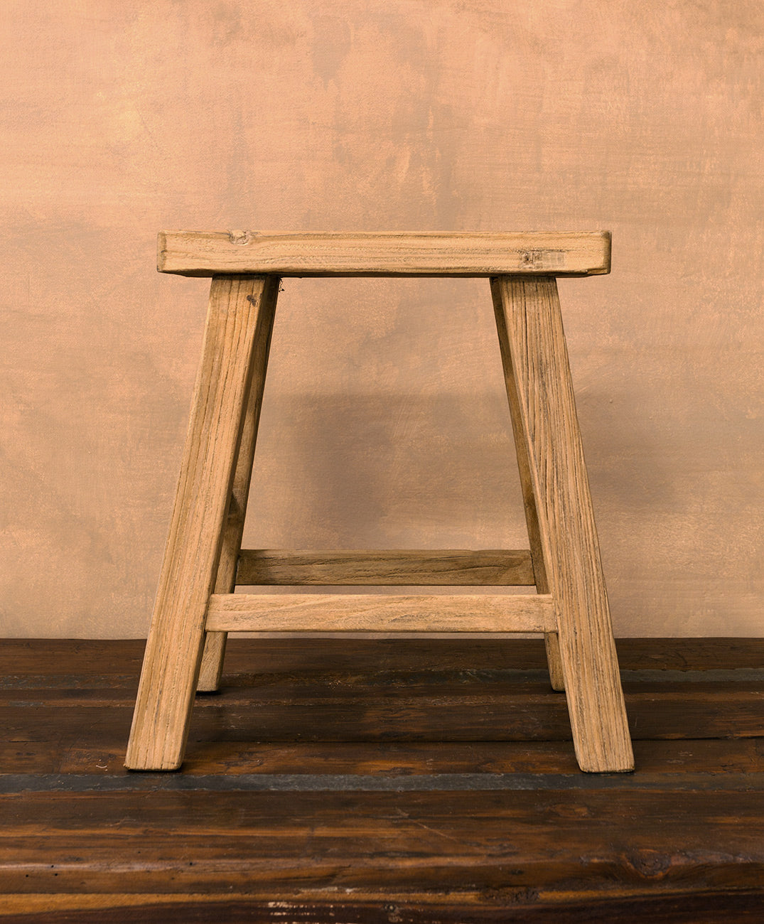 Rectangle Elm Wood Stool
