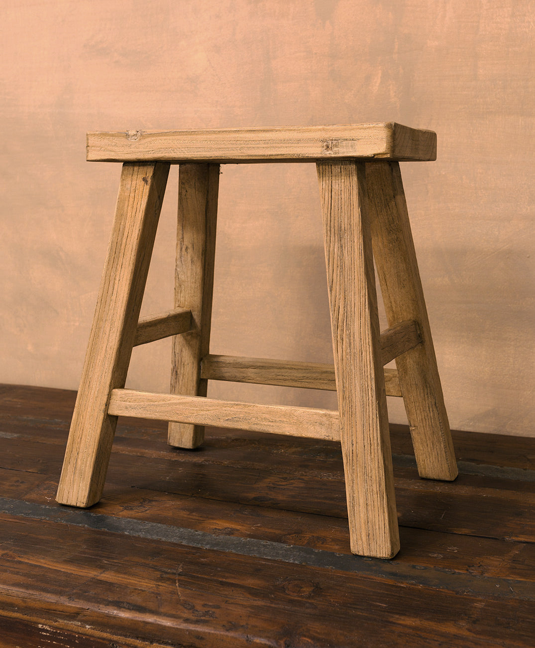 Rectangle Elm Wood Stool