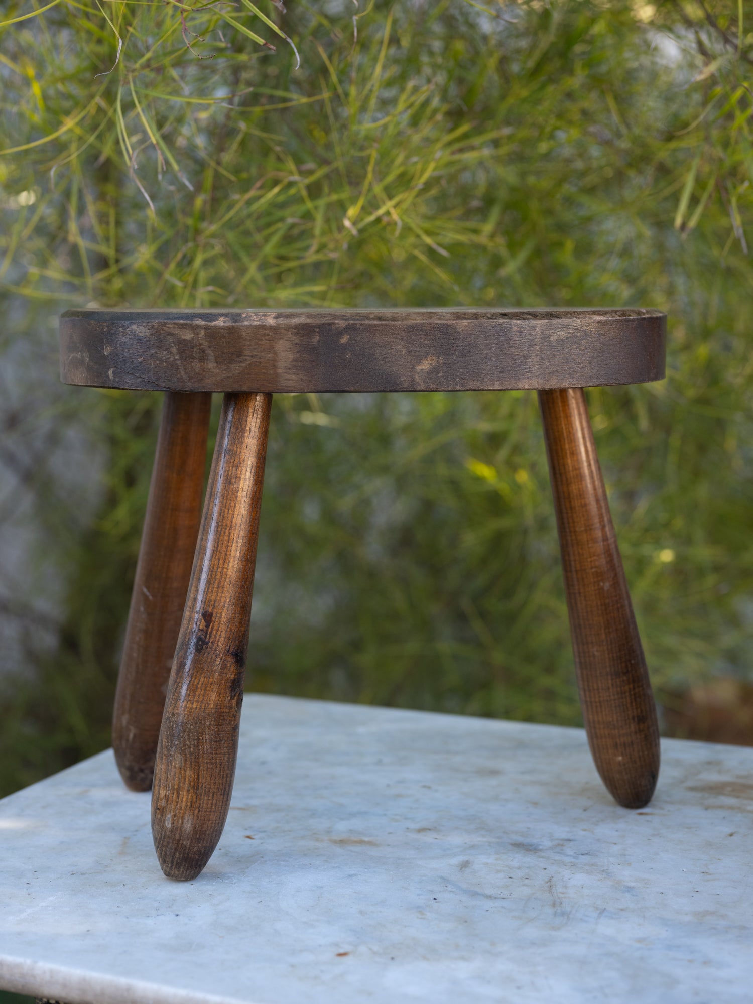 Vintage French Stool | Milking Stool Short