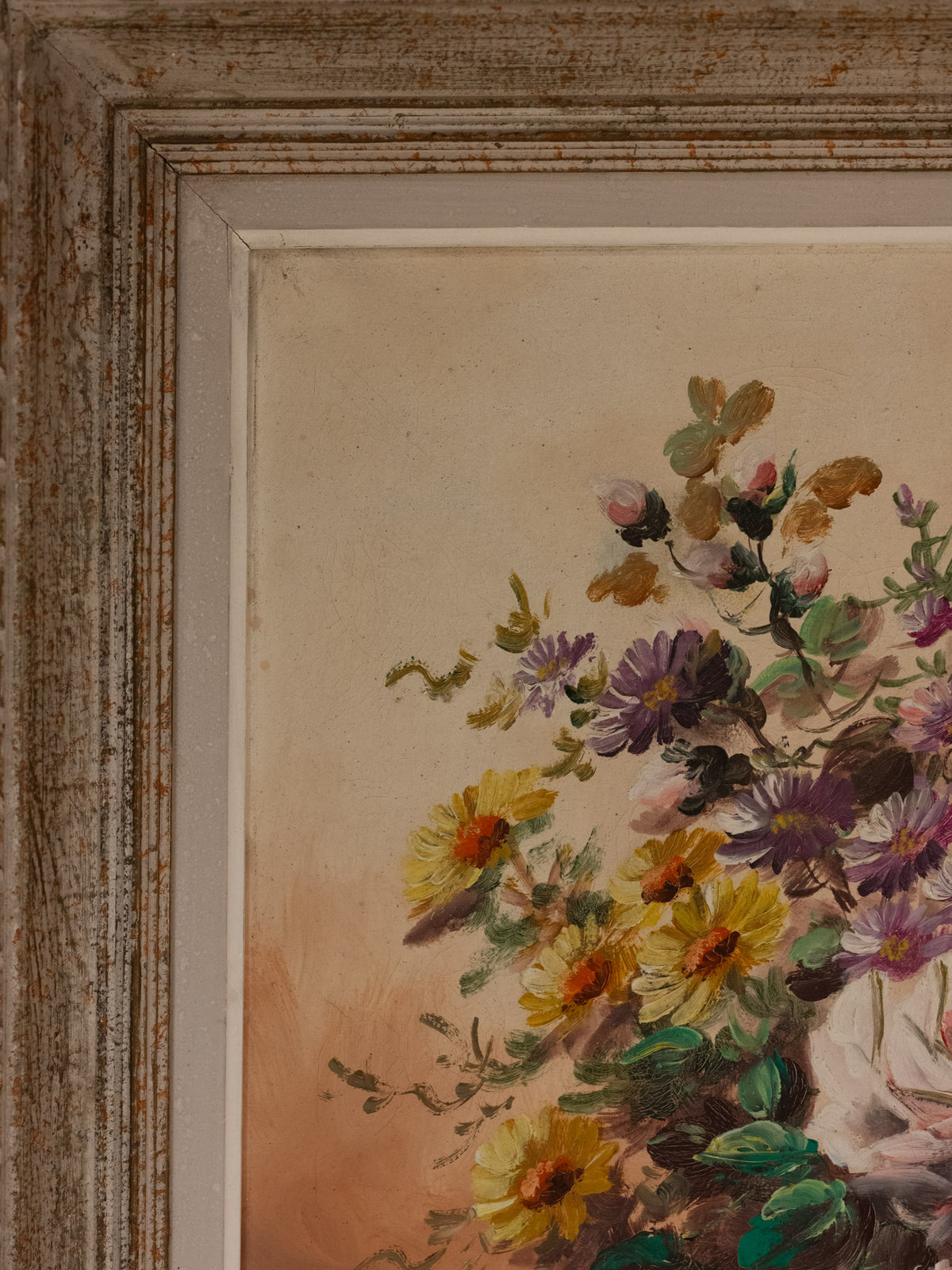Vintage French Art | Lucile Aubray | Flowers | Framed