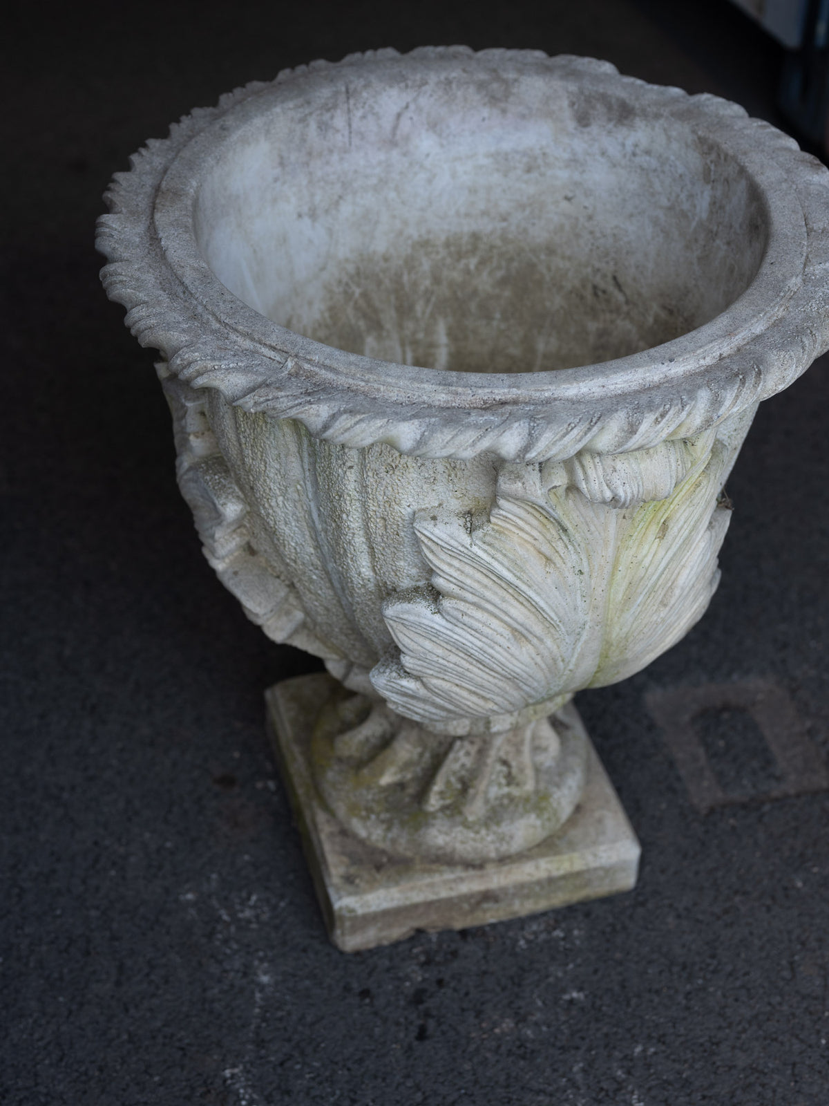Vintage French Leaf Garden Urn