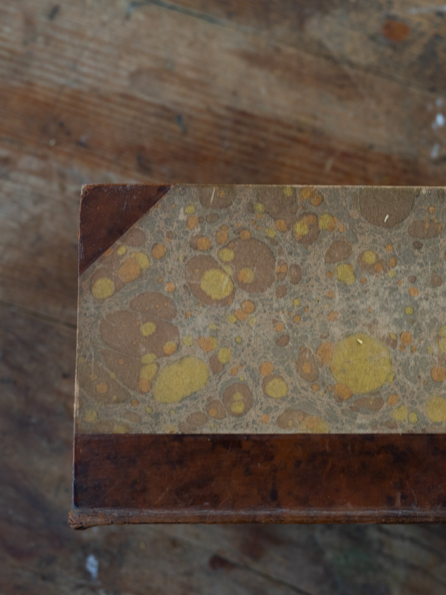 Vintage French Book | Hardback | Marbled