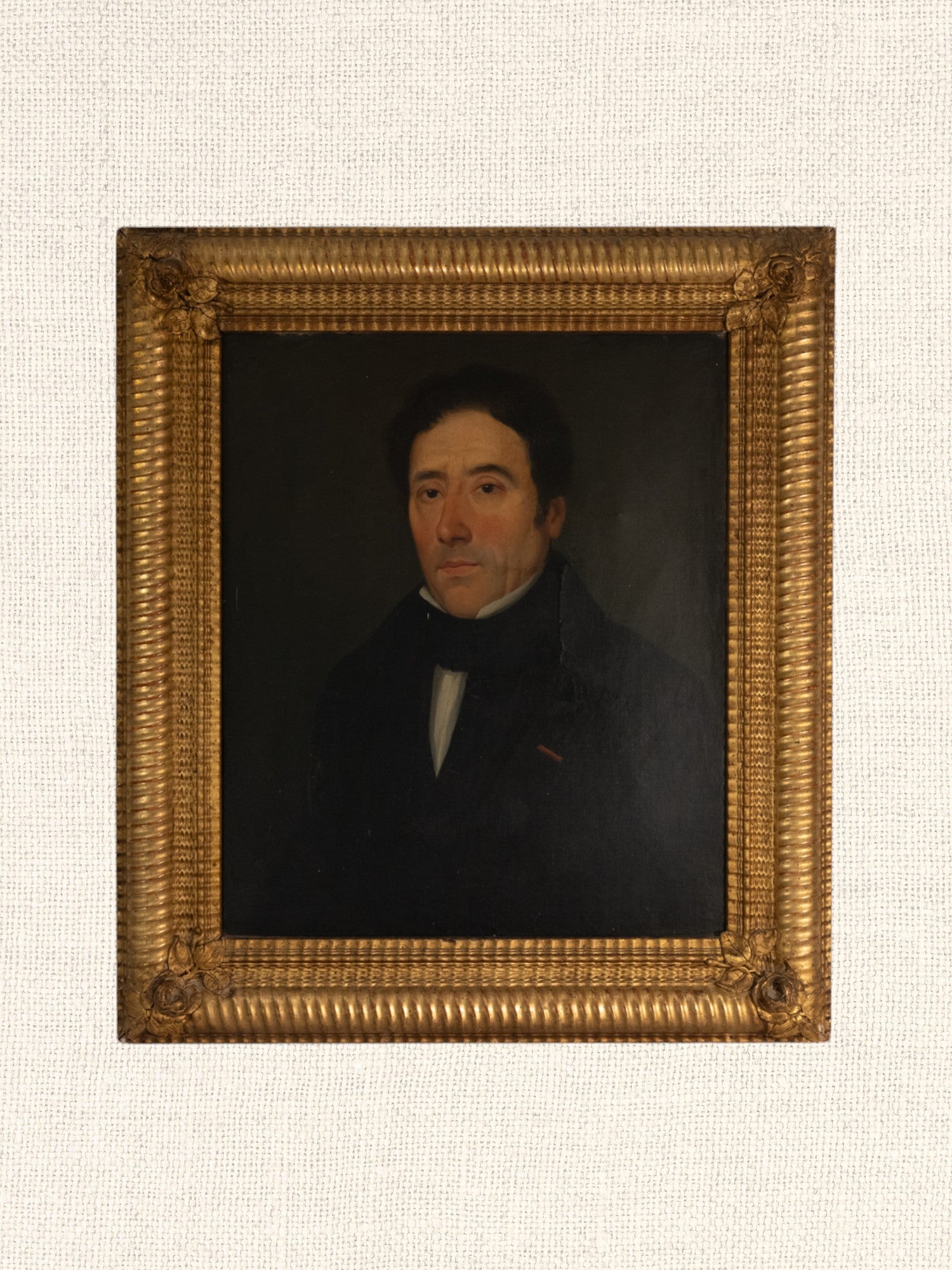 Vintage French Art | A Gentleman's Portrait | Oil | Framed