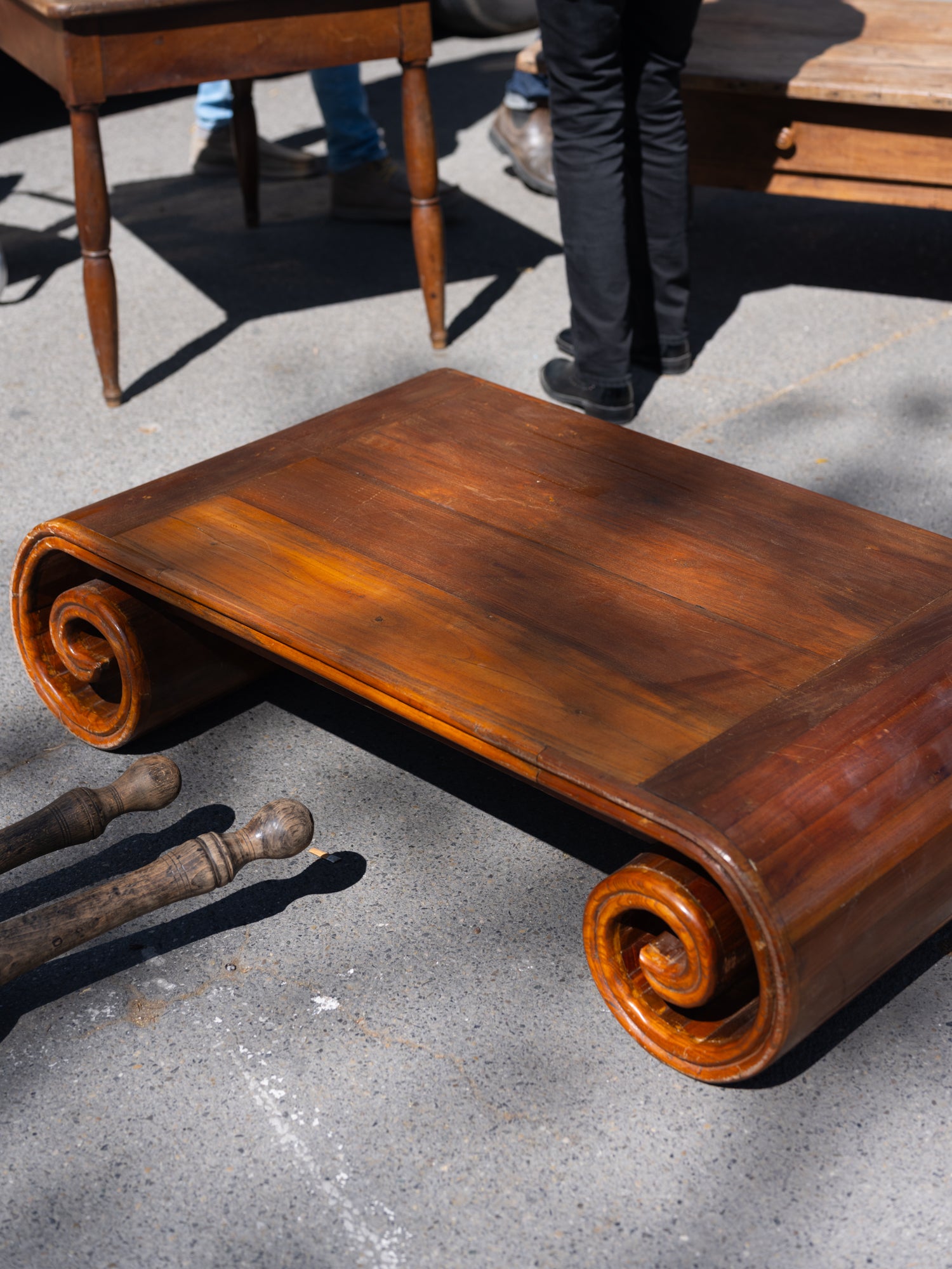 Mid-Century French Swirl Coffee Table