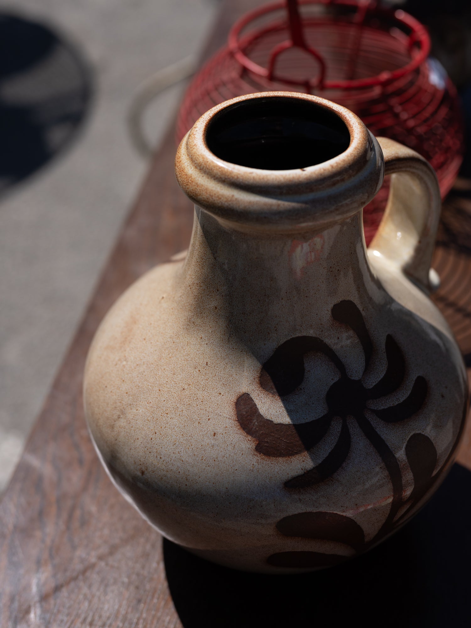Small Vintage French Ceramic Vessel | Handle