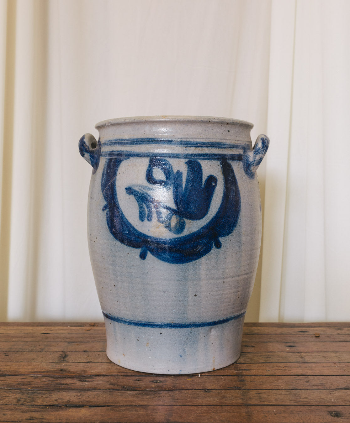 Vtg German Blue Salt Glaze Crock | XL