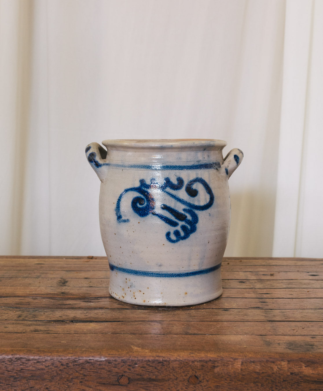 Vtg German Blue Salt Glaze Crock | M