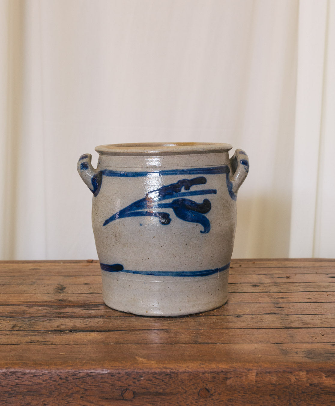 Vtg German Blue Salt Glaze Crock | M