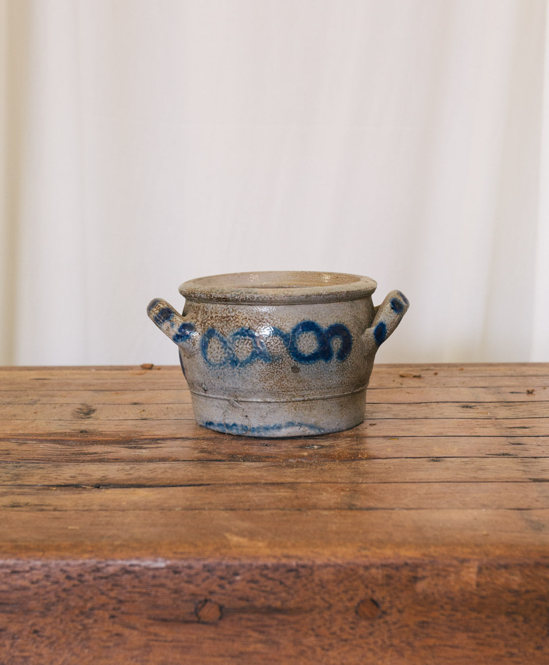 Vtg German Blue Salt Glaze Crock | S