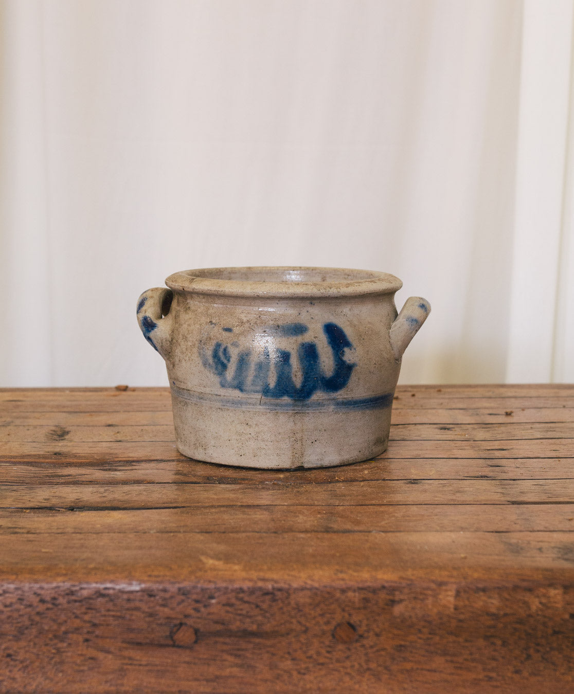 Vtg German Blue Salt Glaze Crock | S
