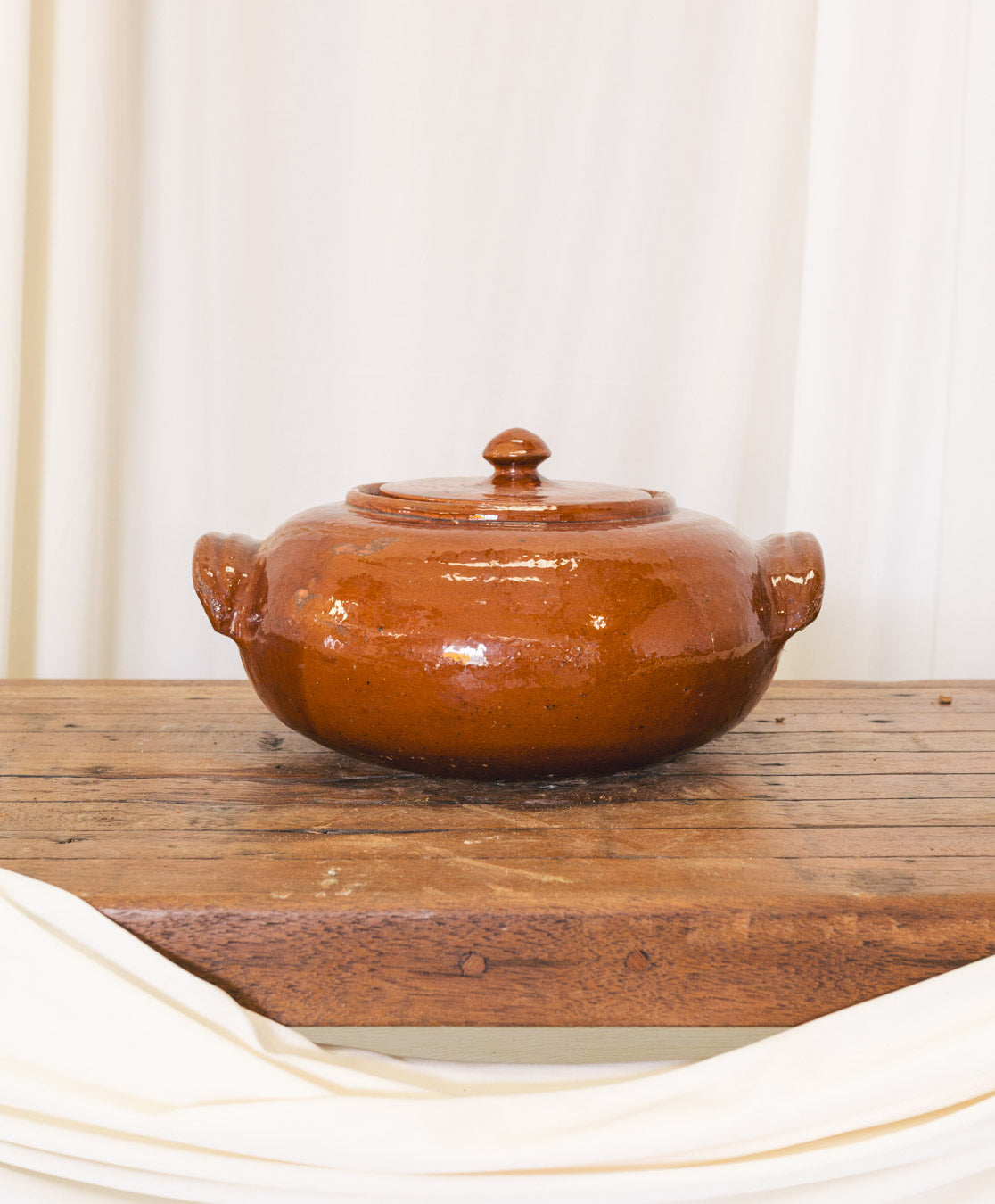 Vtg French Cooking Stoneware | Vessel w/ Lid