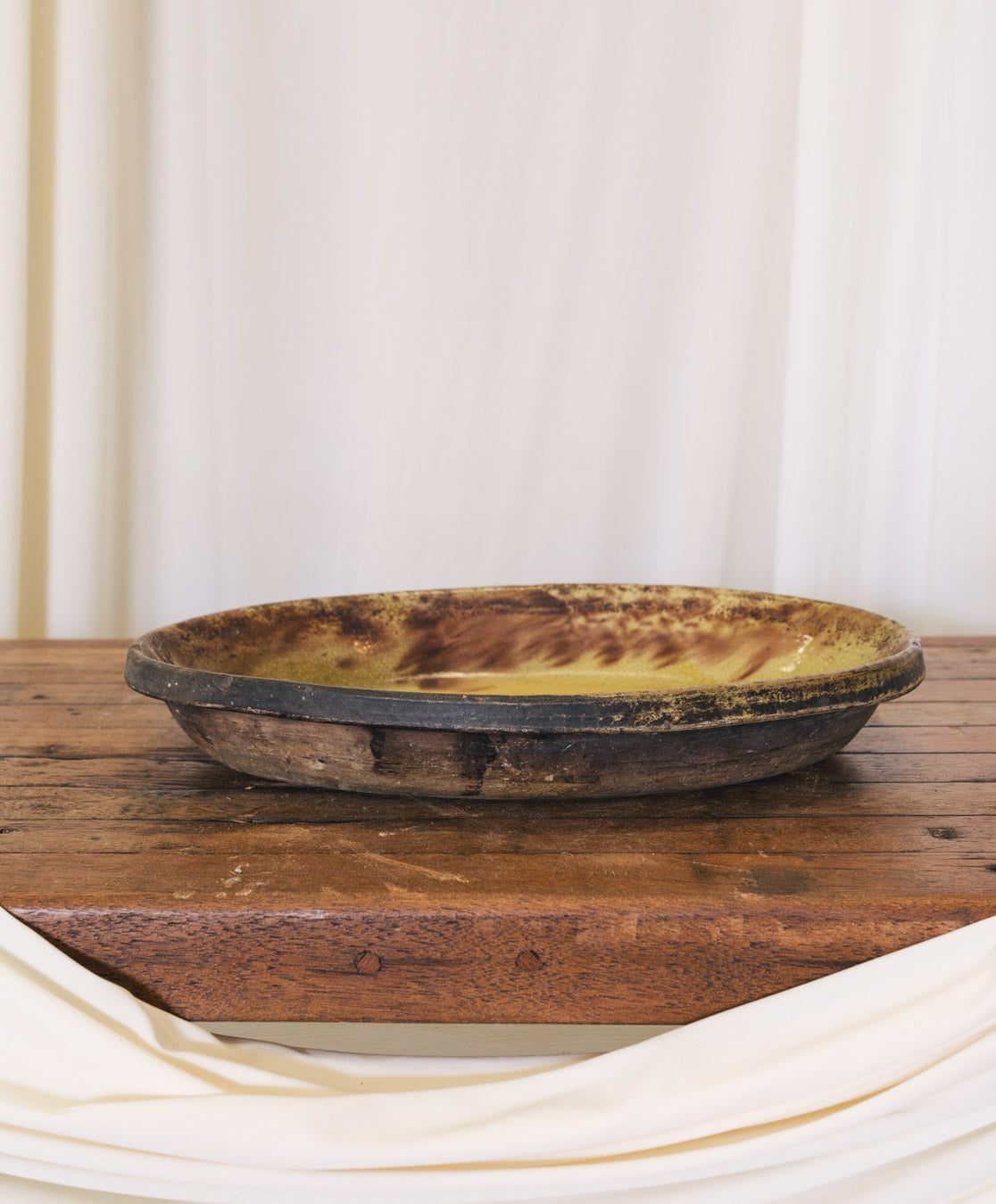 Vtg French Cooking Stoneware | Wide Serving Dish