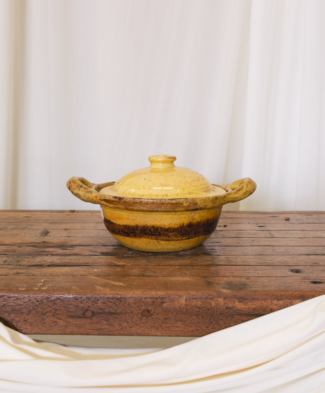 Vtg French Cooking Stoneware | Small Stew Dish w/ Lid