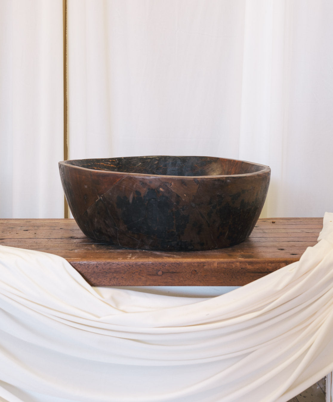 Indian Dark Wooden Bowl | XL