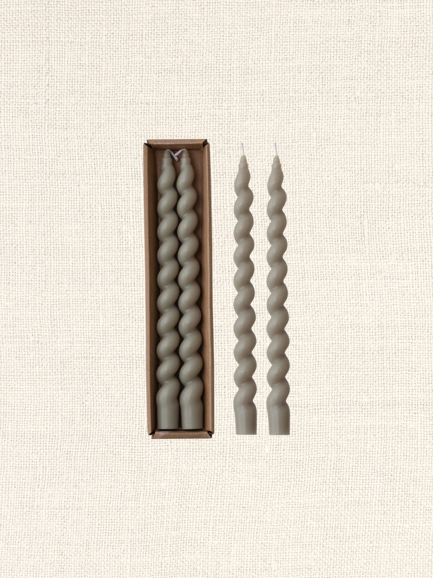 Twisted Taper Candles Unscented