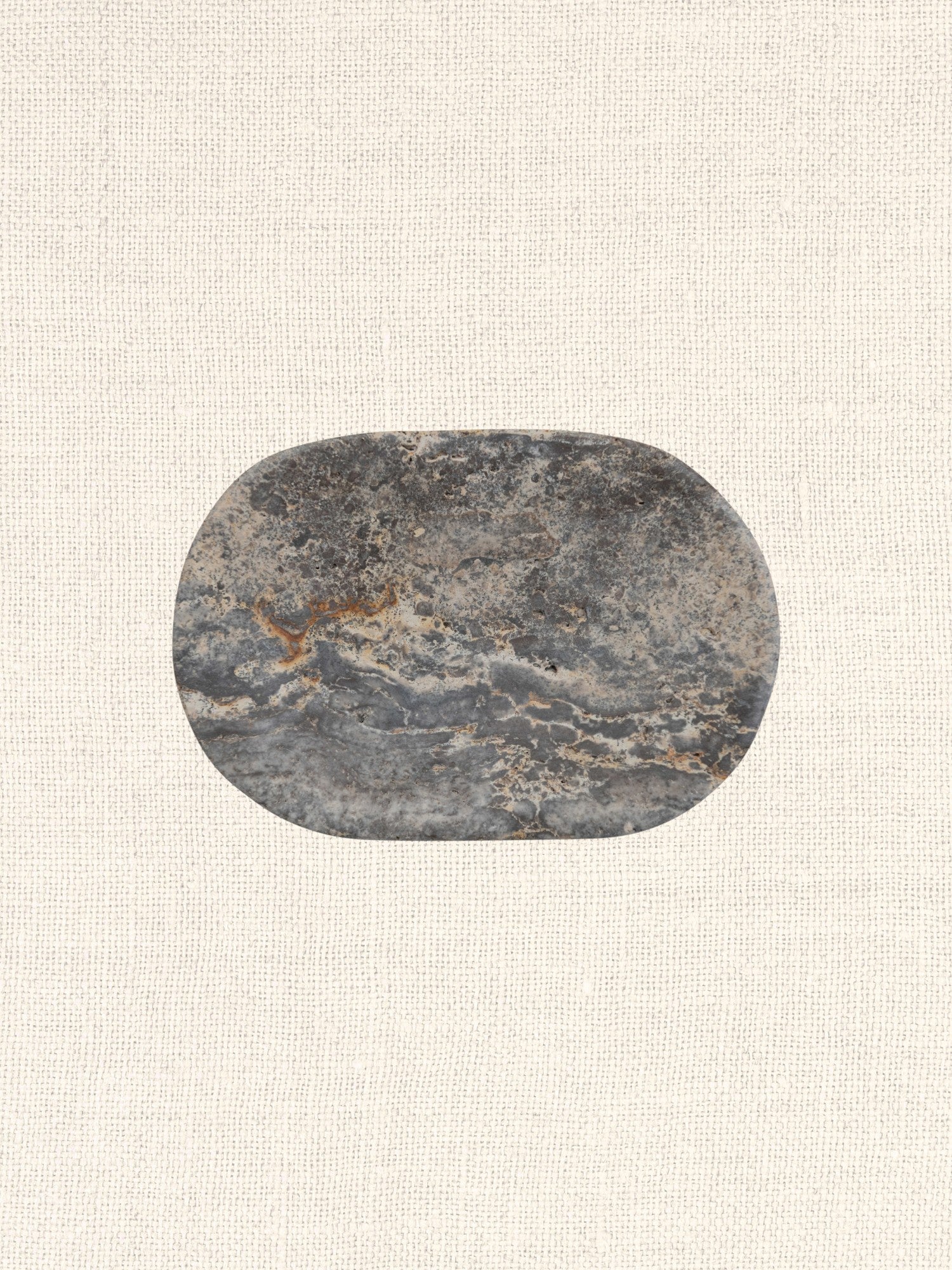 Oval Travertine Soap Dish