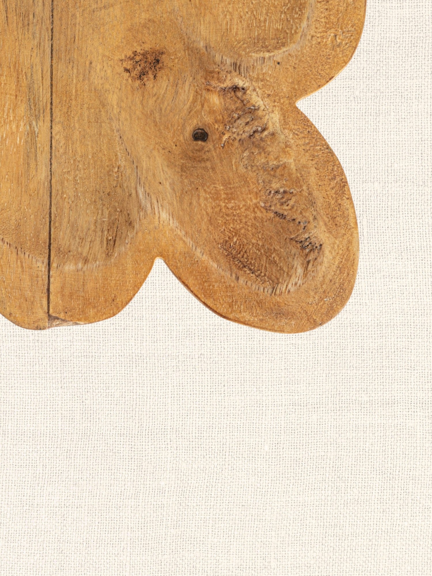 Mango Wood Tray w/ Scalloped Edge | Natural