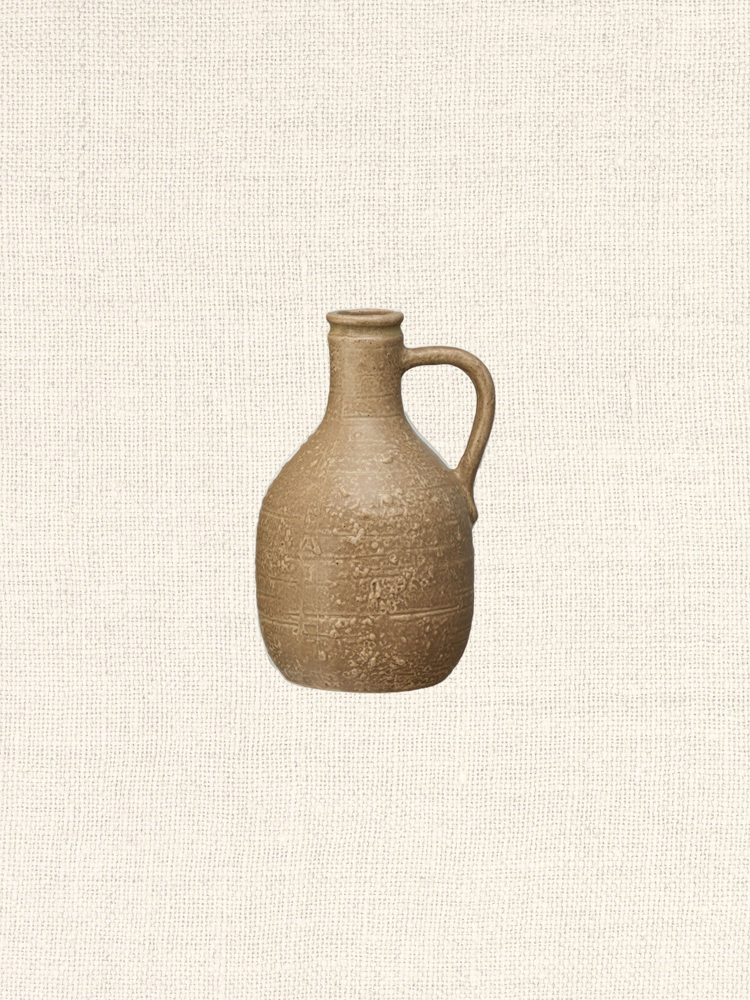 Decorative Stoneware Jug with Handle