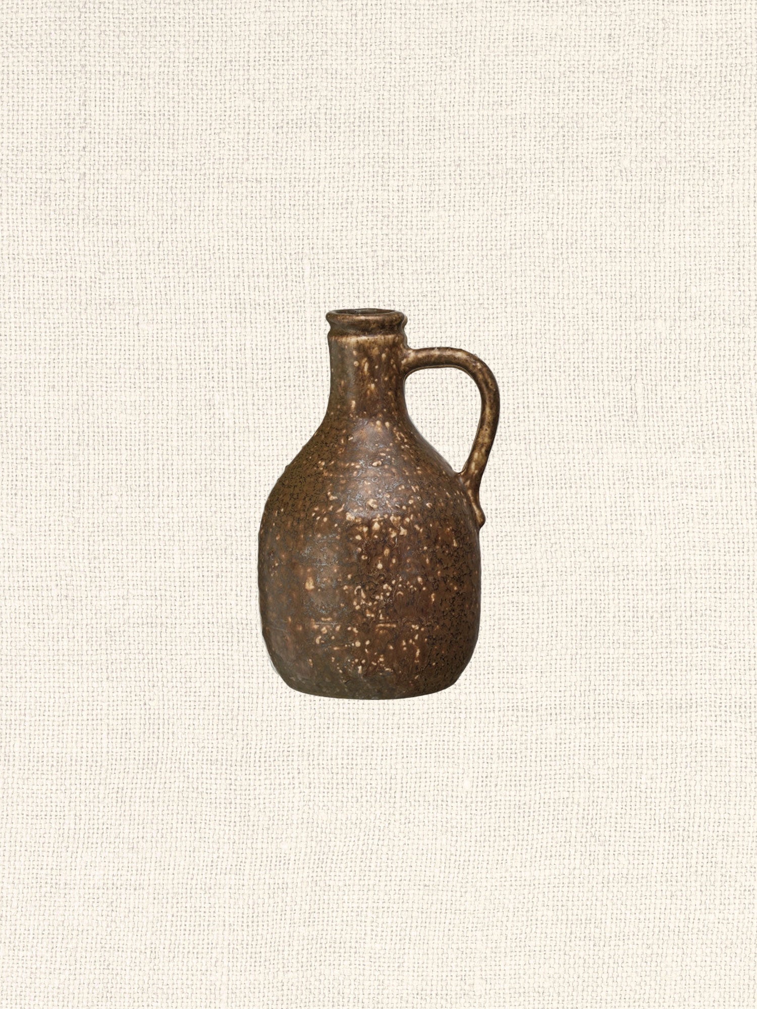 Decorative Stoneware Jug with Handle
