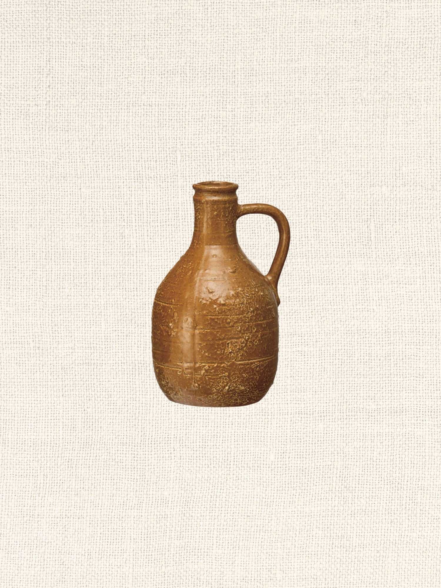 Decorative Stoneware Jug with Handle
