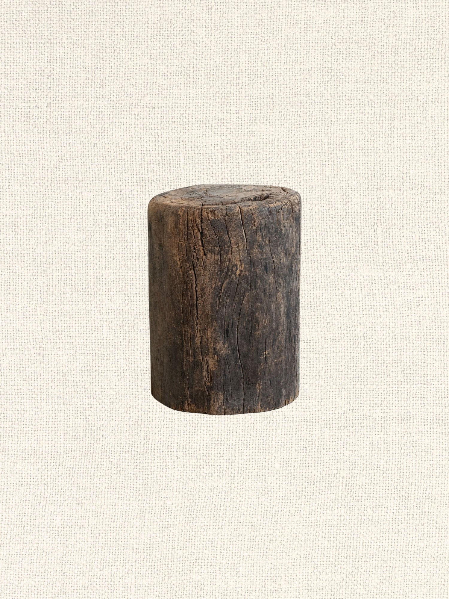 Found Wood Field Roller Pedestal