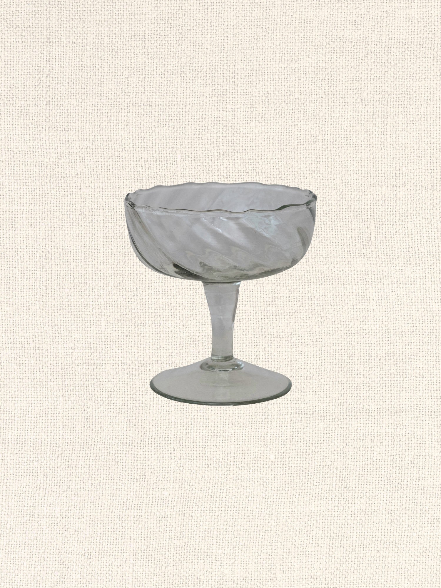 Handblown Twisted Stem Coupe