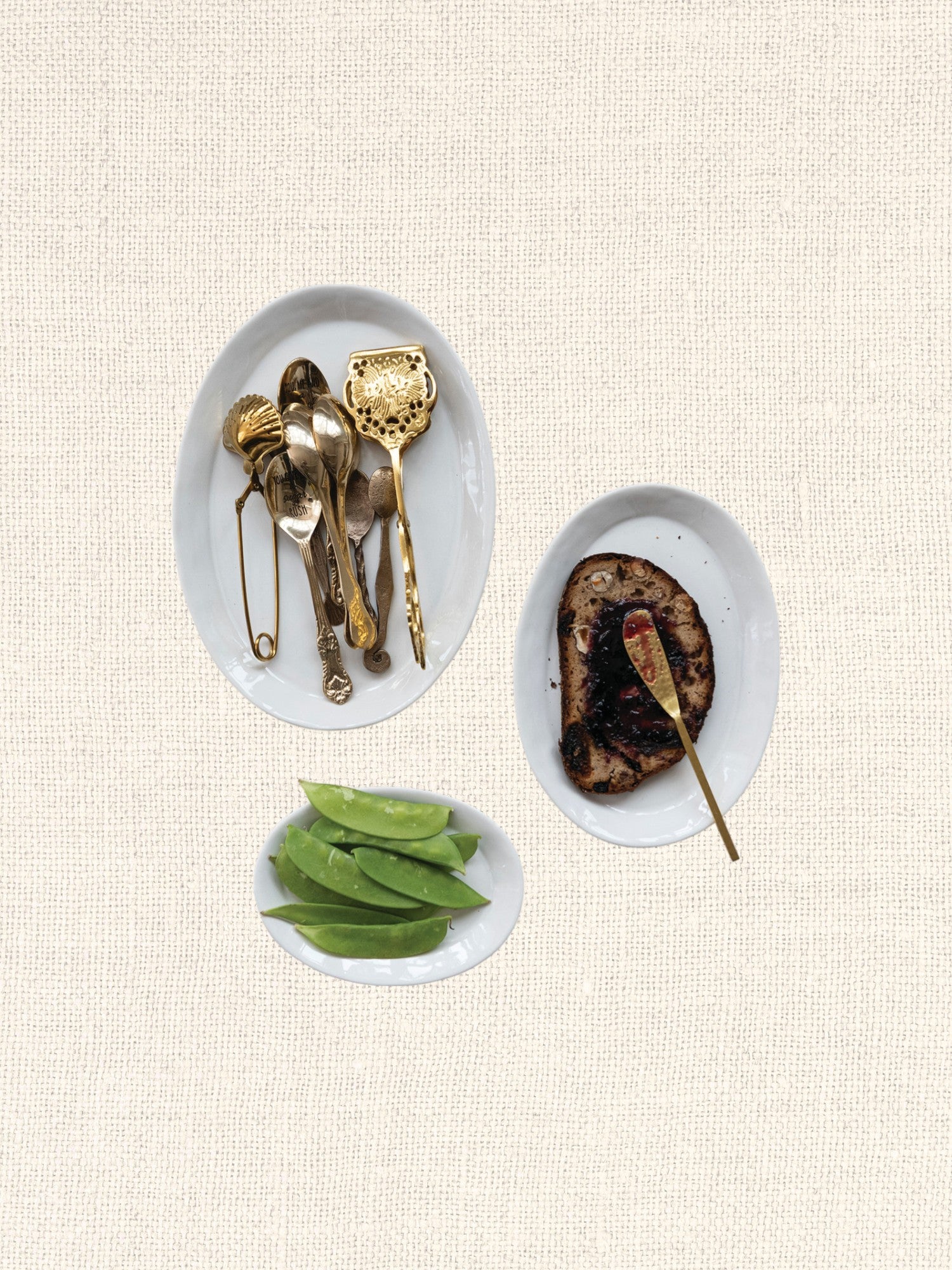 Stoneware Platters | White