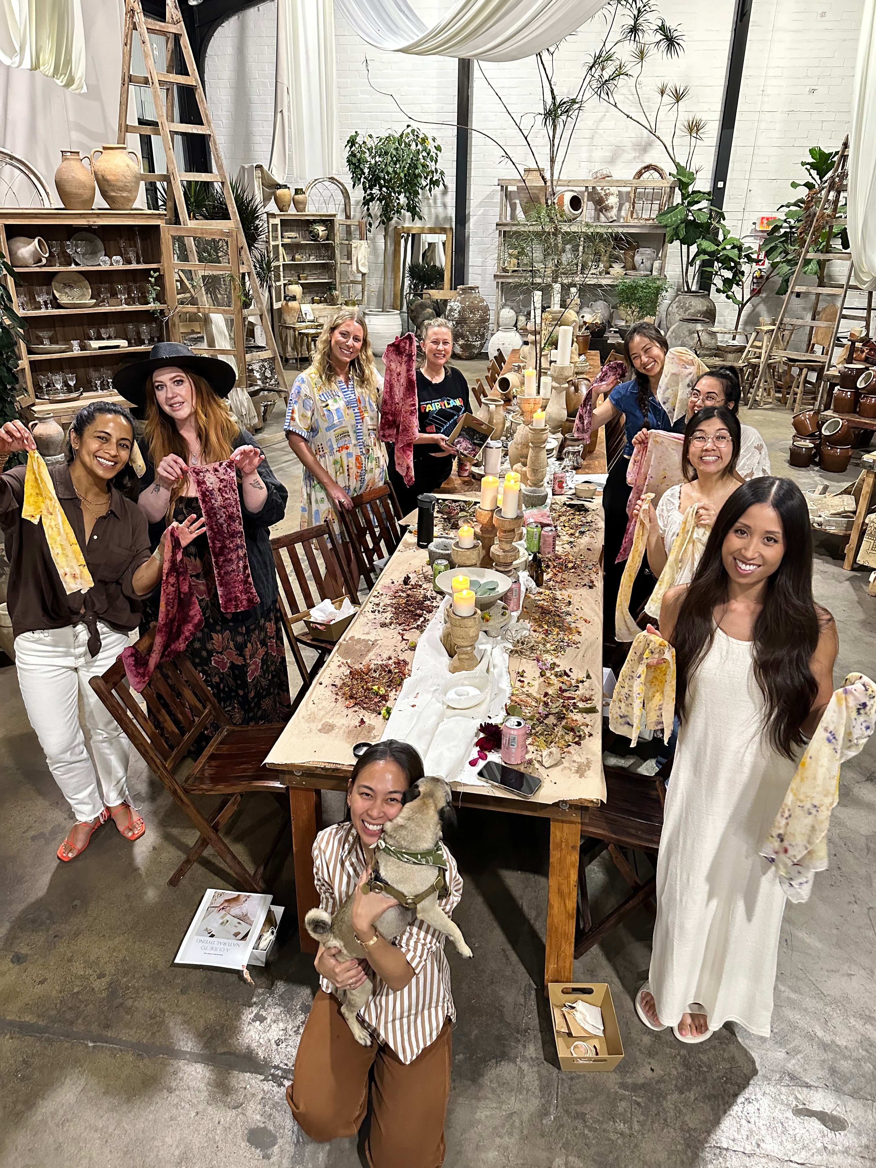 Silk & Bloom: A Natural Dyeing on Silk & Floral Bouquet Workshop (3/14)