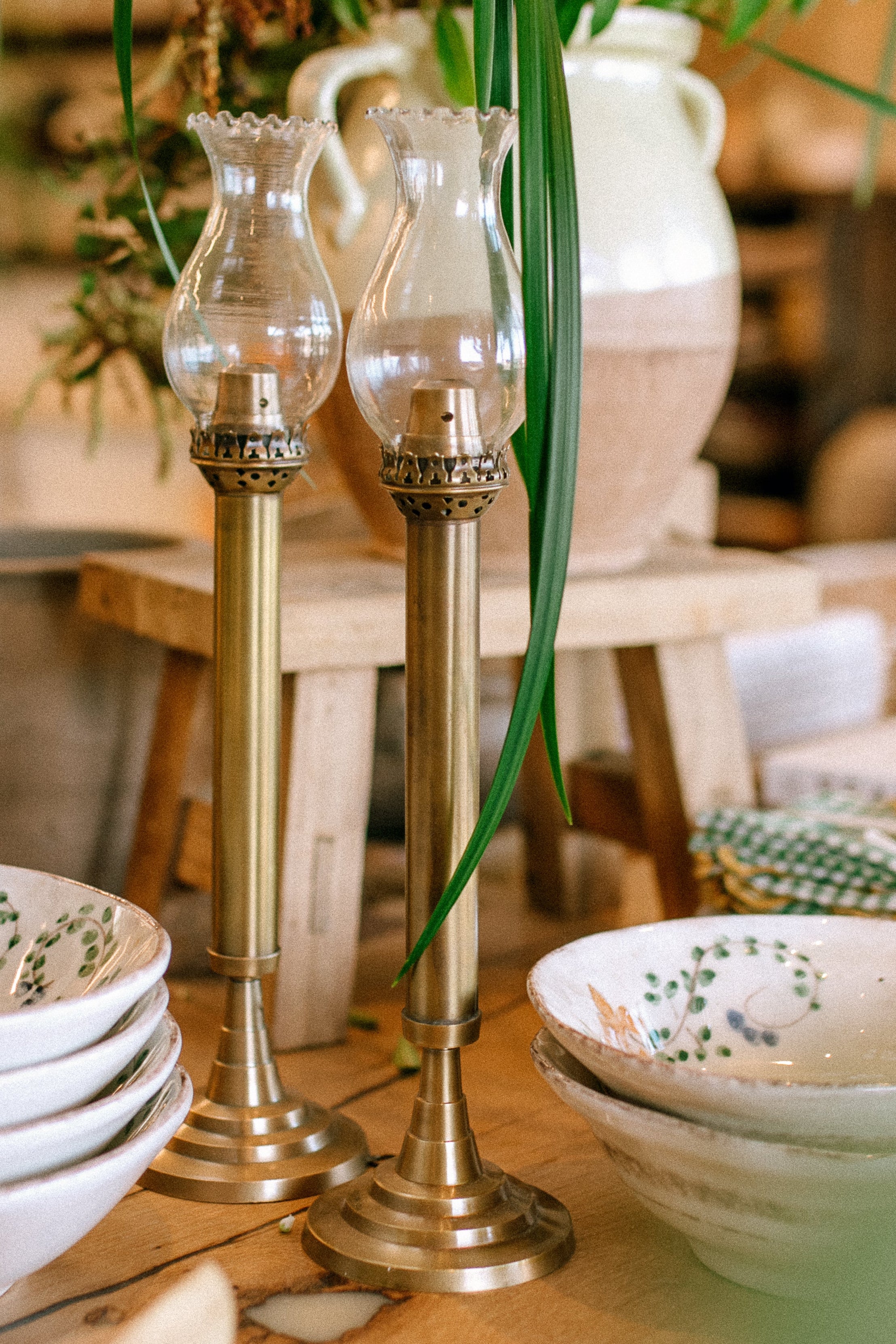 Brass Spring Loaded Taper Candle Holder