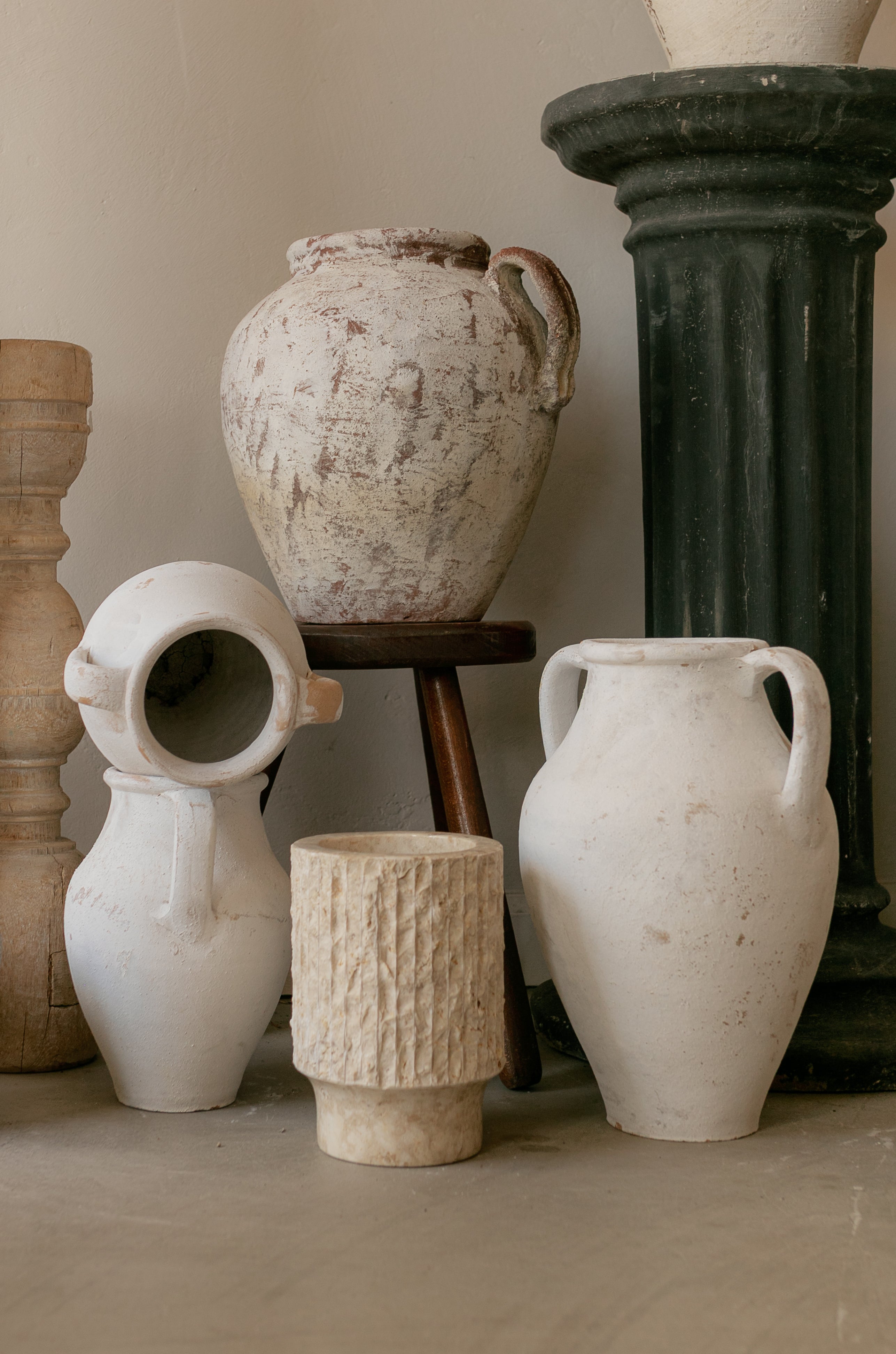 Avanos Jug | White Wash | Double Handle