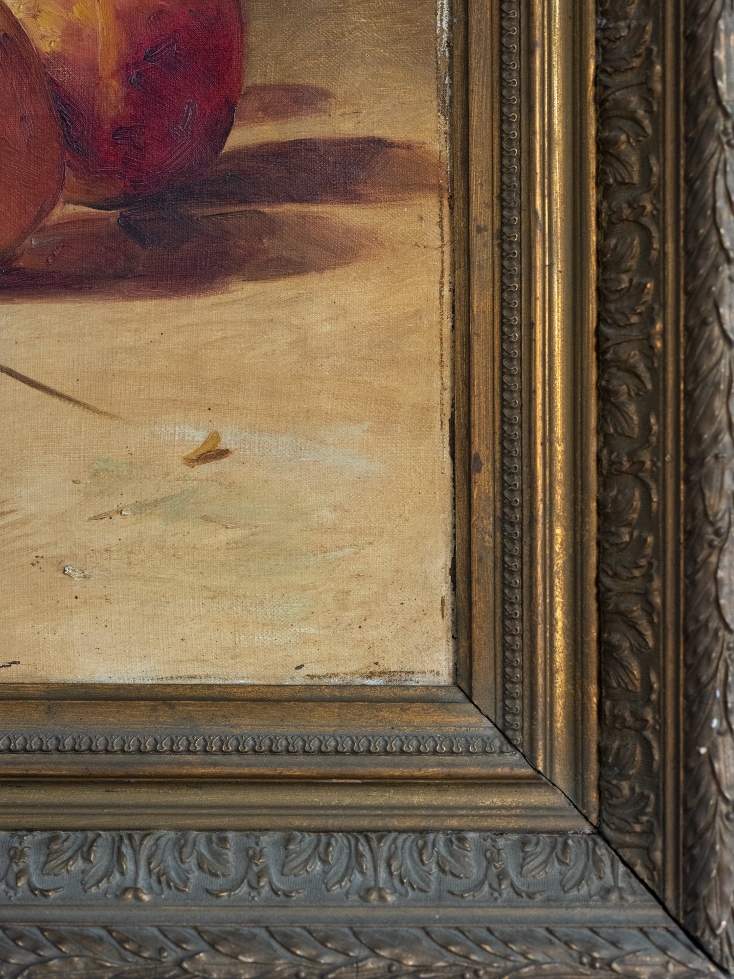 Vintage French Art | Fruit & Champagne | Oil | Framed