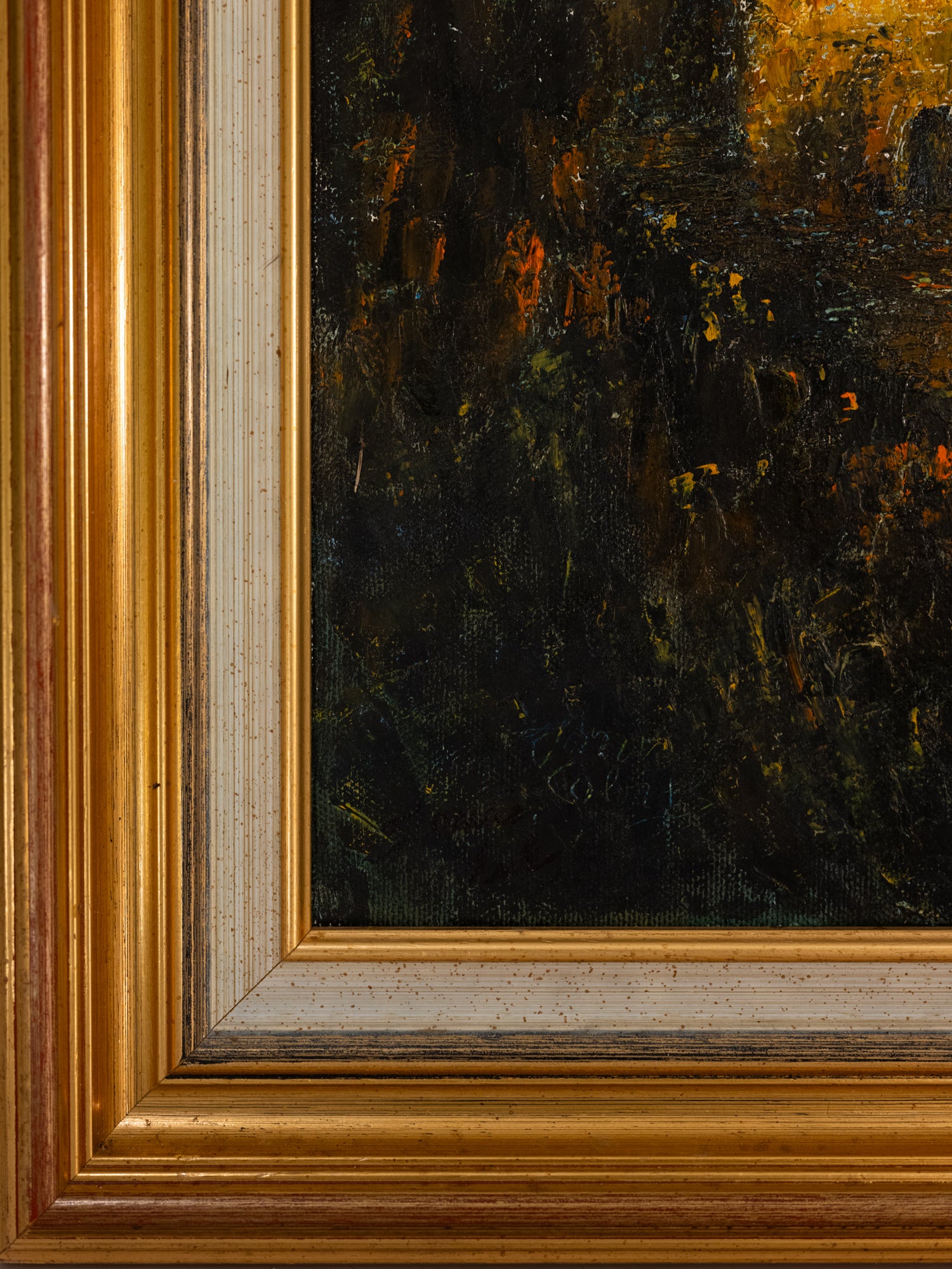 Vintage French Art | Castle on the Hill | Oil | Framed