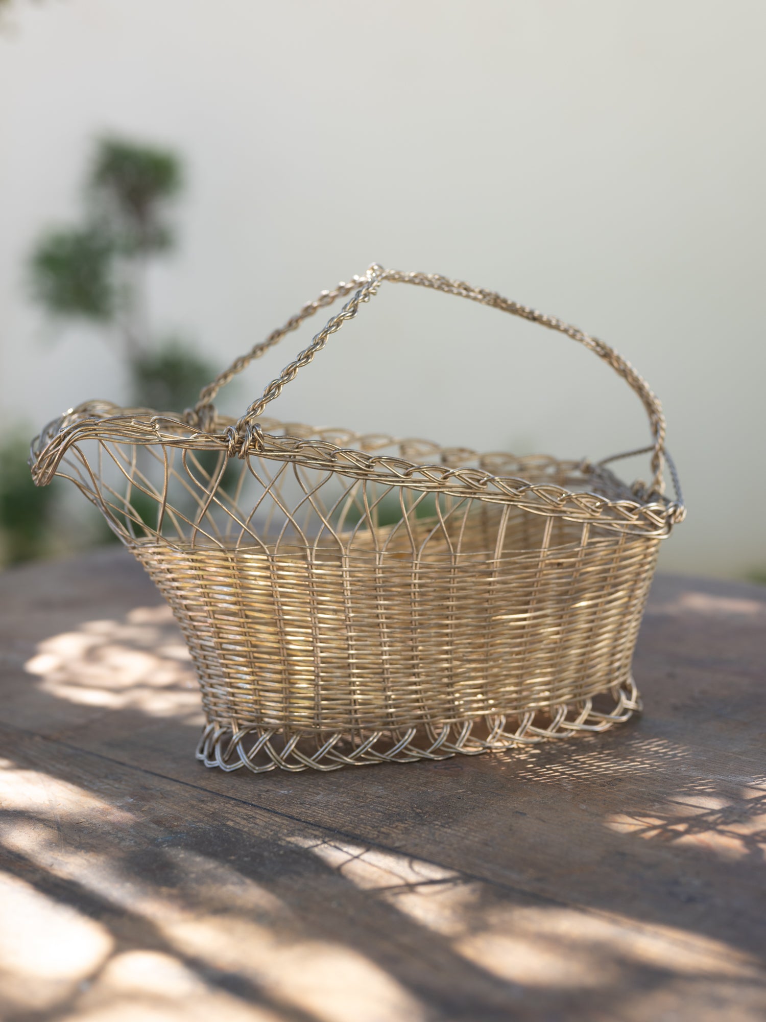 Vintage French Wine Holder Basket No. 10